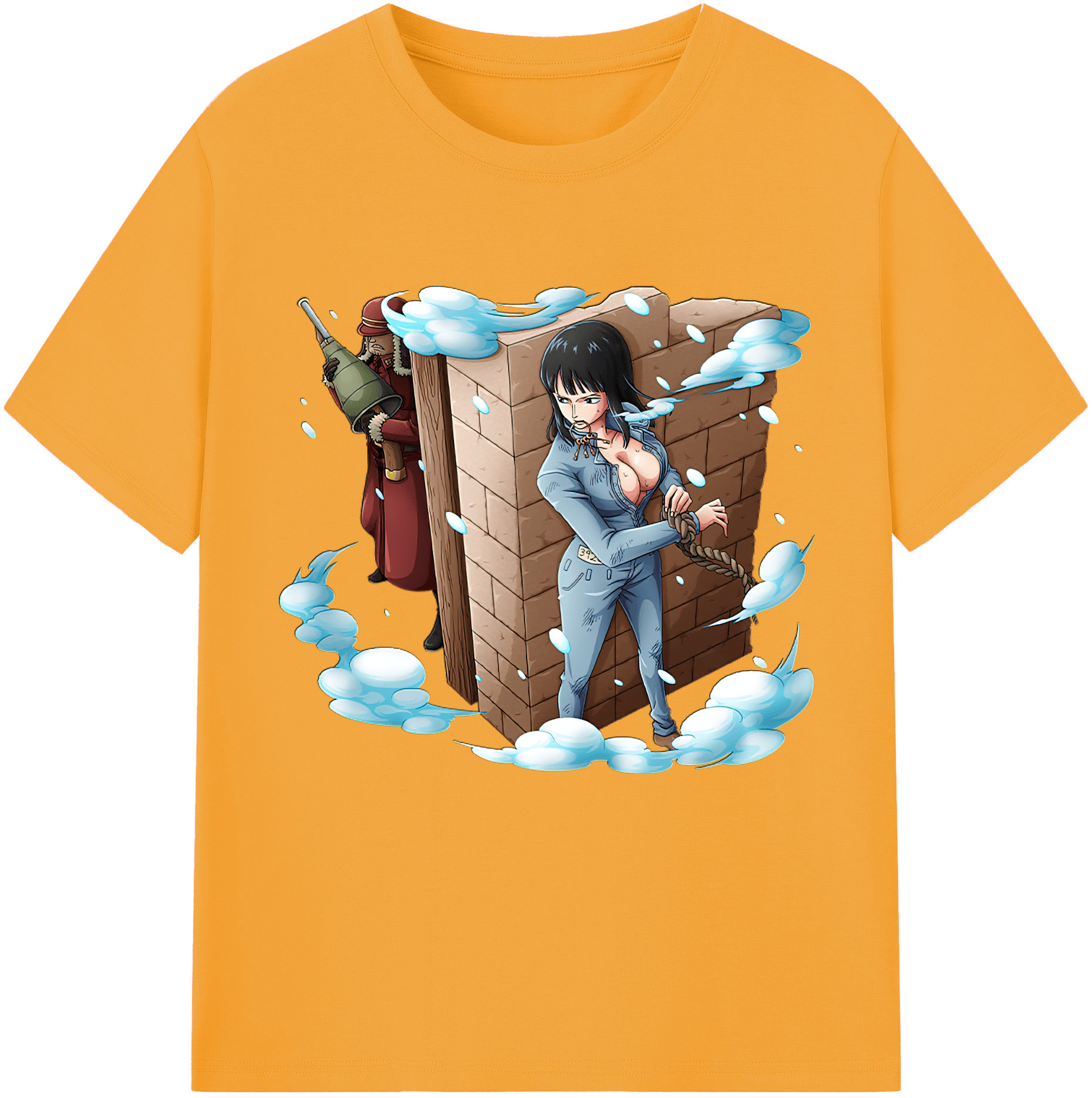 ワンピース ニコ・ロビン ONE PIECE Nico Robin 綿100％半袖Tシャツ（フロントプリント）