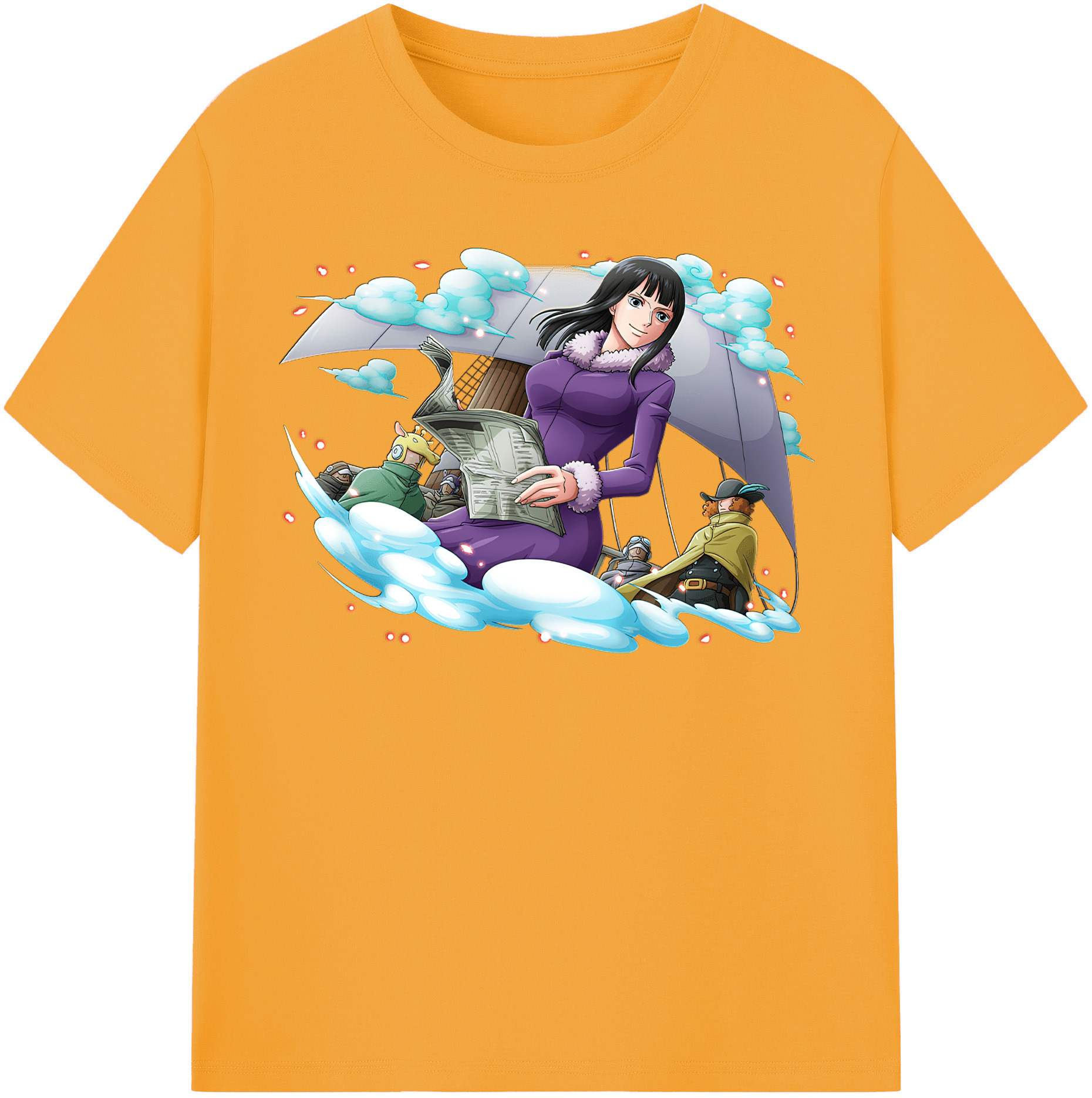 ワンピース ニコ・ロビン ONE PIECE Nico Robin 綿100％半袖Tシャツ（フロントプリント）