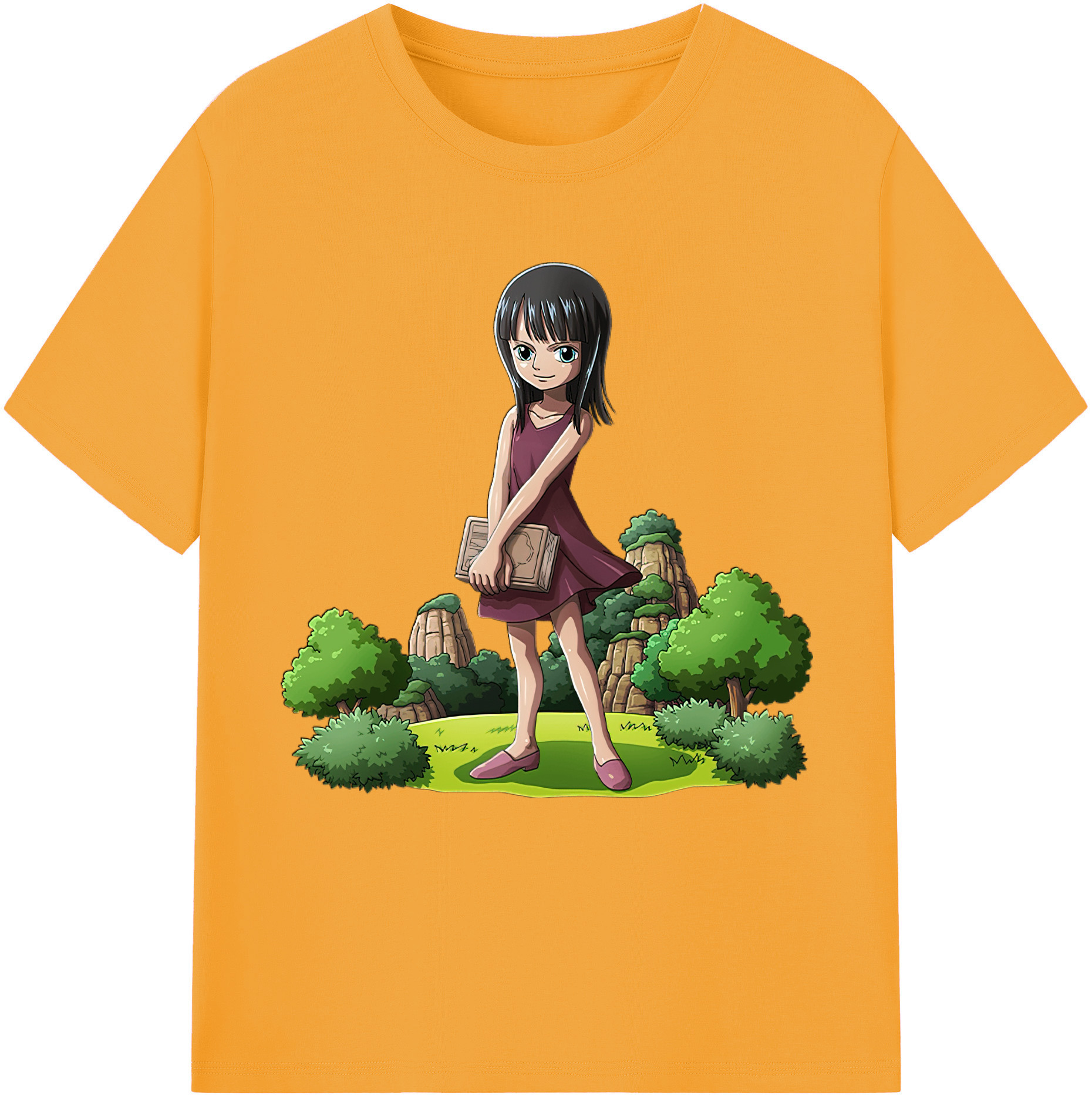 ワンピース ニコ・ロビン ONE PIECE Nico Robin 綿100％半袖Tシャツ（フロントプリント）