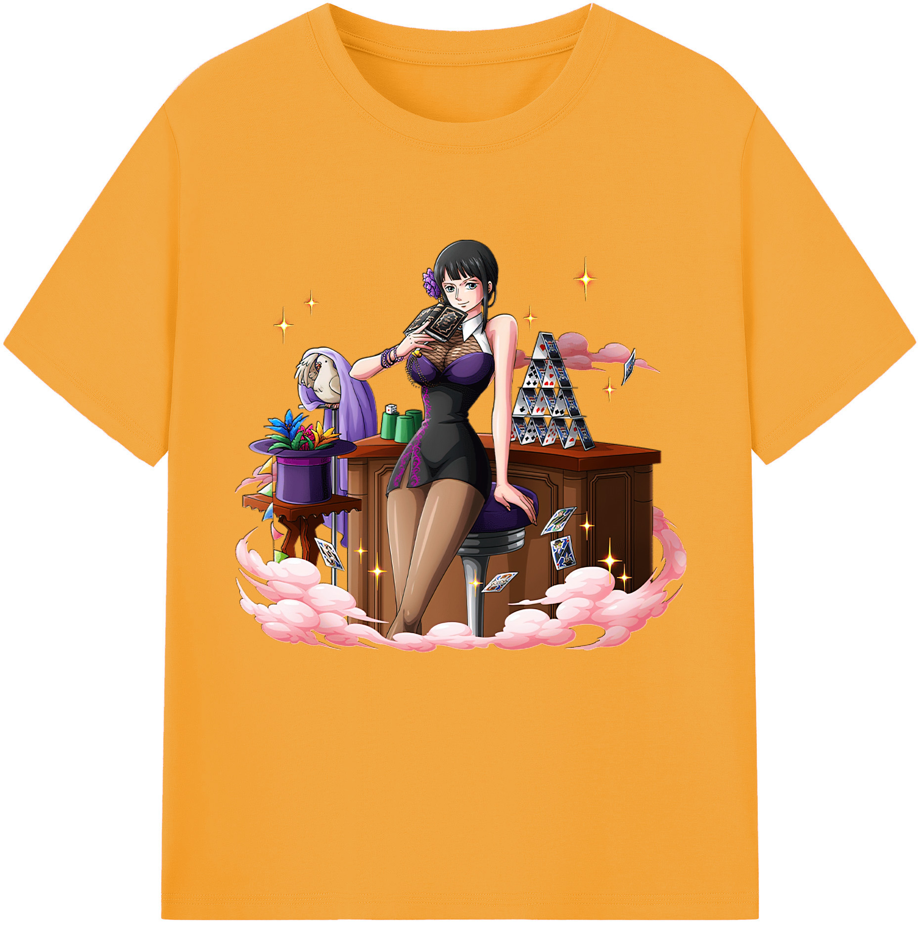 ワンピース ニコ・ロビン ONE PIECE Nico Robin 綿100％半袖Tシャツ（フロントプリント）