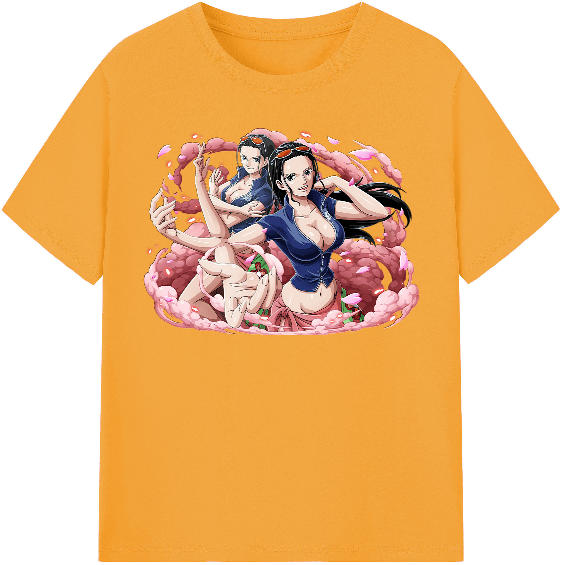 ワンピース ニコ・ロビン ONE PIECE Nico Robin 綿100％半袖Tシャツ（フロントプリント）