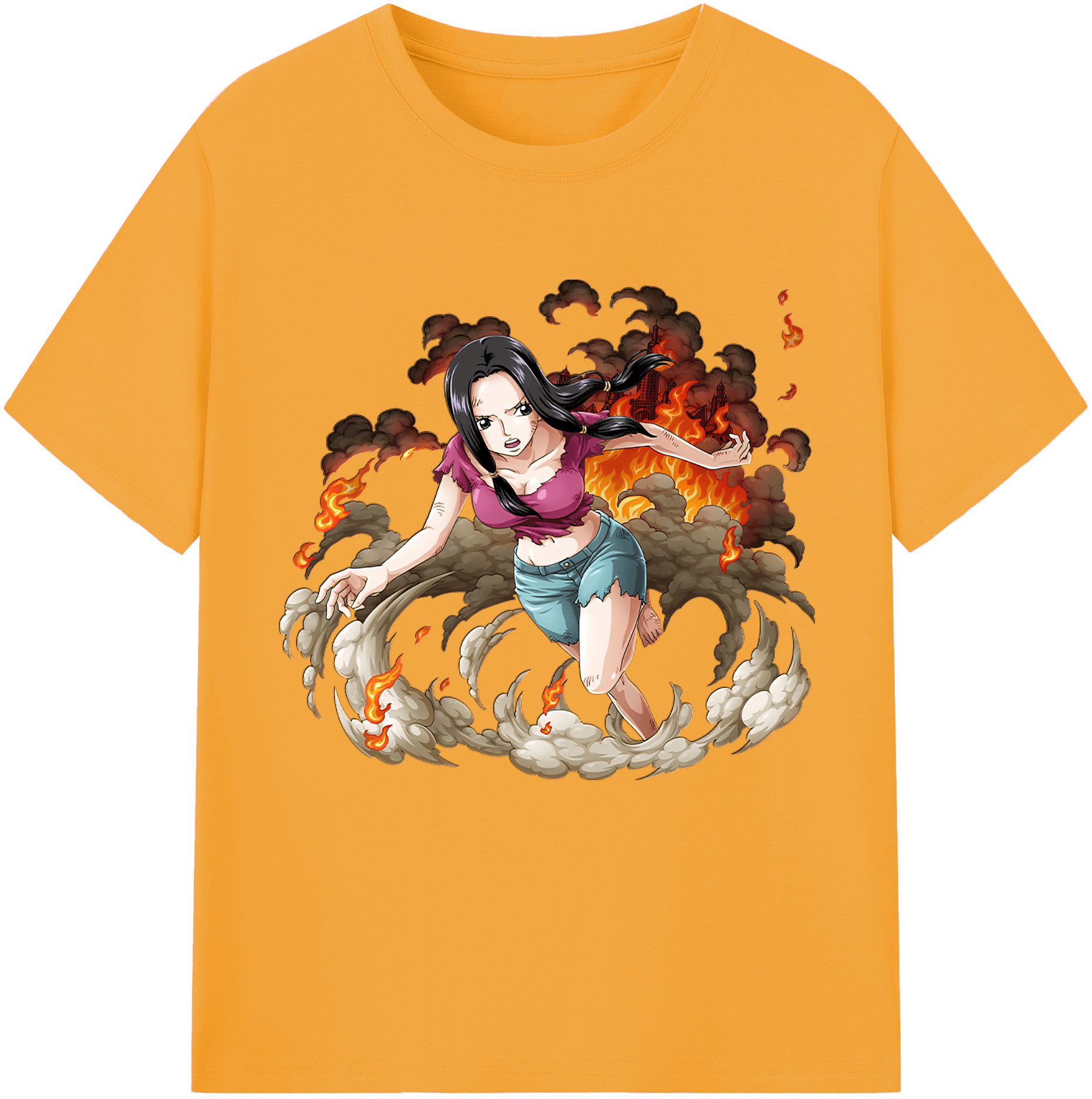 ワンピース ニコ・ロビン ONE PIECE Nico Robin 綿100％半袖Tシャツ（フロントプリント）