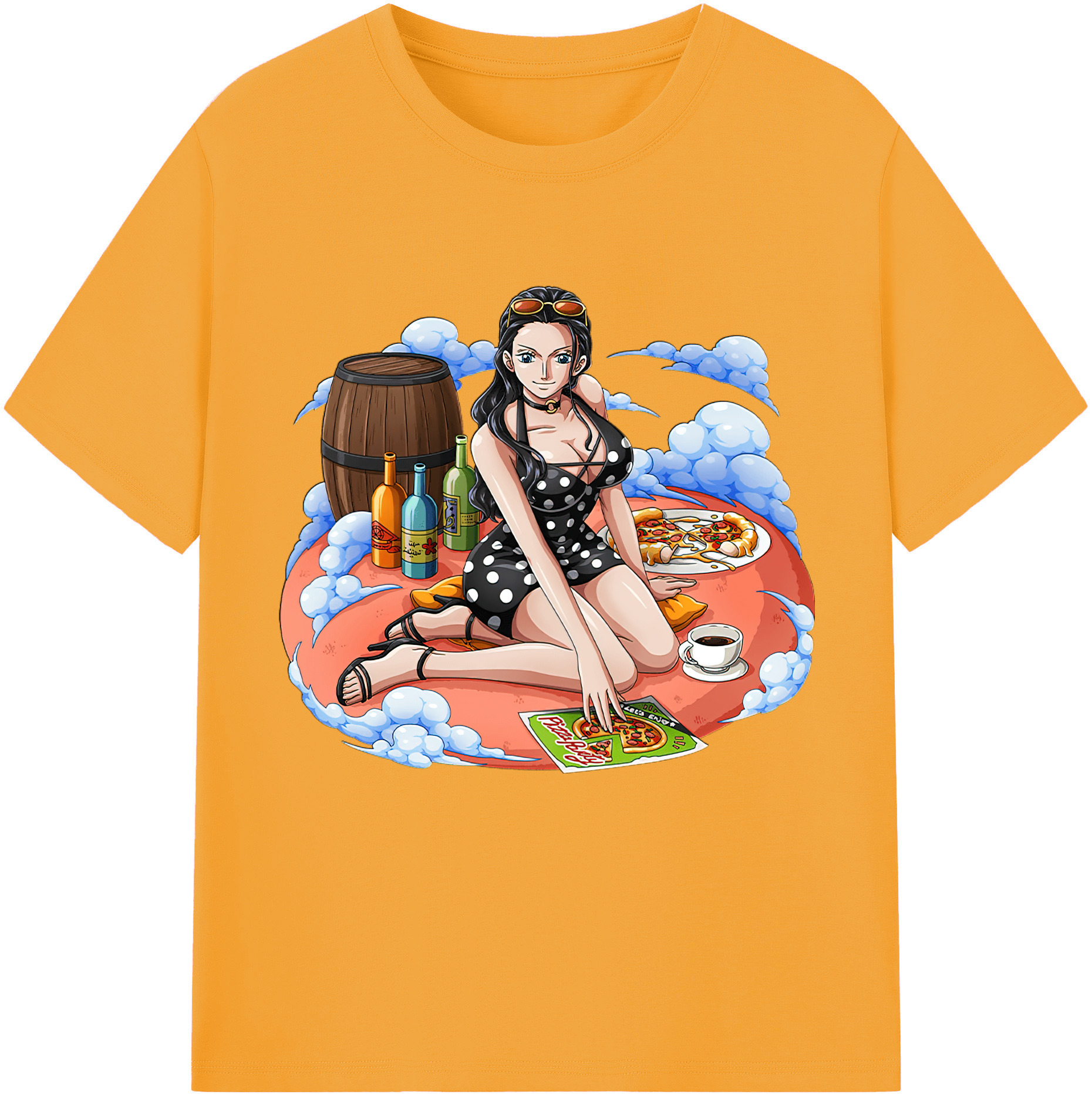 ワンピース ニコ・ロビン ONE PIECE Nico Robin 綿100％半袖Tシャツ（フロントプリント）