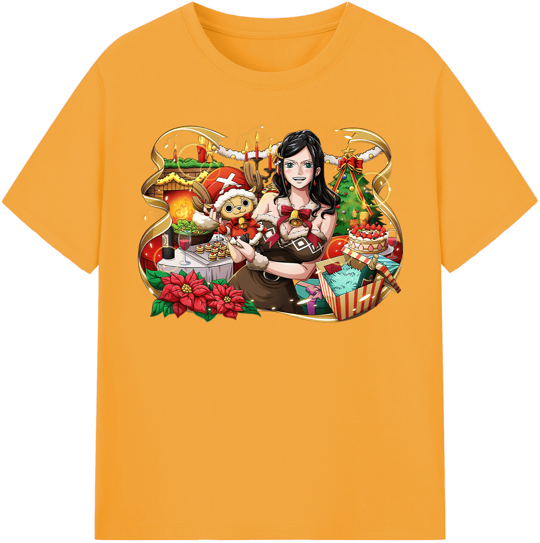 ワンピース ニコ・ロビン ONE PIECE Nico Robin 綿100％半袖Tシャツ（フロントプリント）