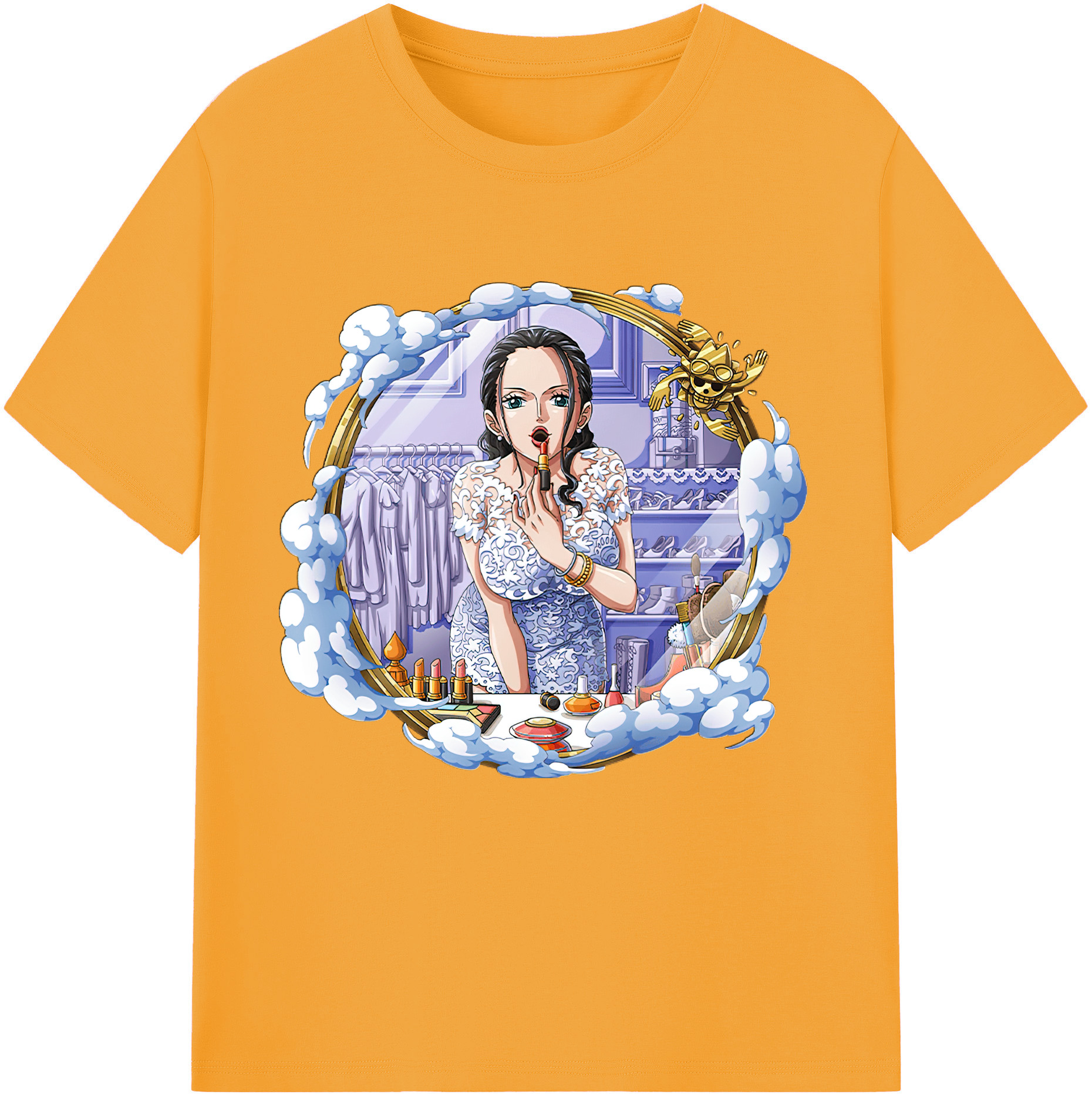 ワンピース ニコ・ロビン ONE PIECE Nico Robin 綿100％半袖Tシャツ（フロントプリント）