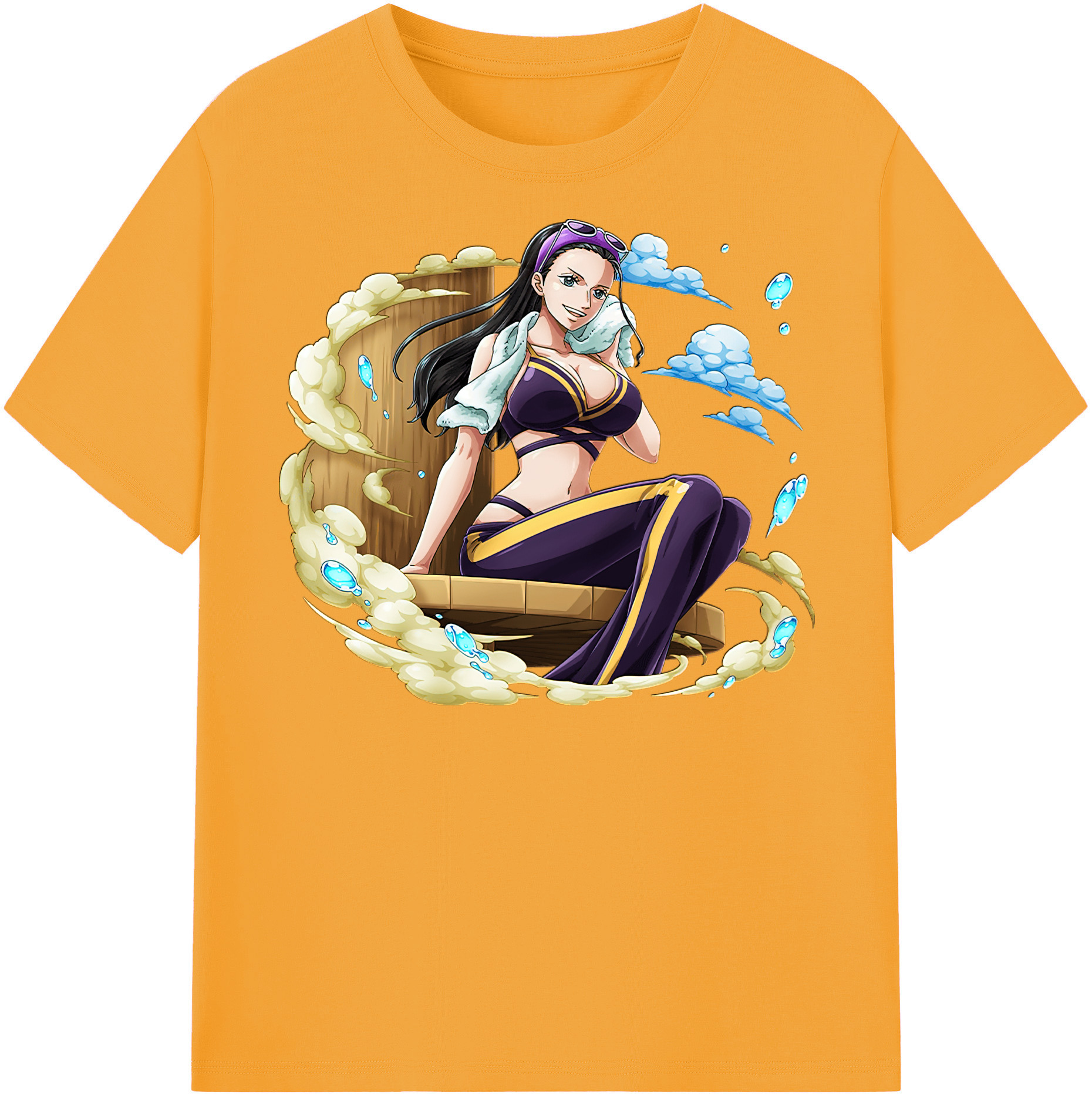 ワンピース ニコ・ロビン ONE PIECE Nico Robin 綿100％半袖Tシャツ（フロントプリント）