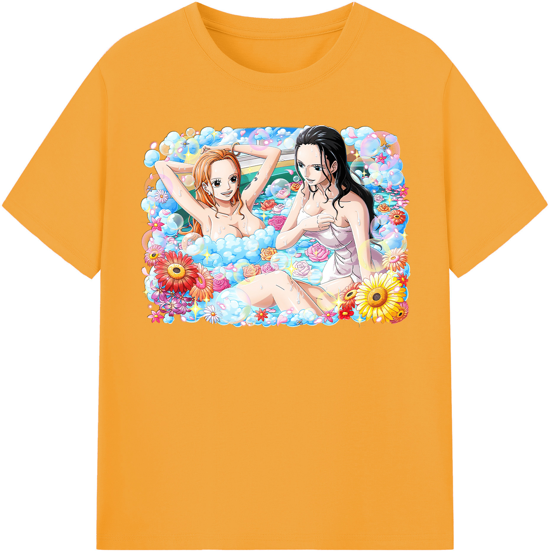 ワンピース ニコ・ロビン ONE PIECE Nico Robin 綿100％半袖Tシャツ（フロントプリント）