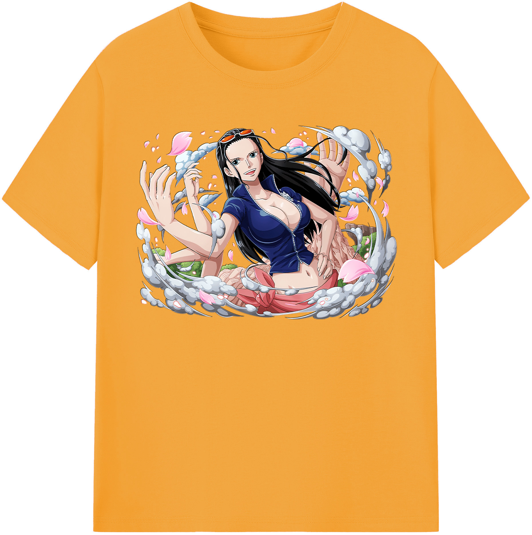 ワンピース ニコ・ロビン ONE PIECE Nico Robin 綿100％半袖Tシャツ（フロントプリント）