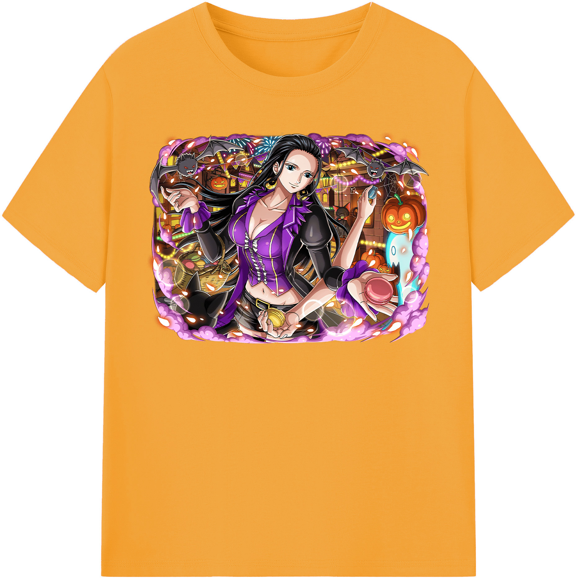 ワンピース ニコ・ロビン ONE PIECE Nico Robin 綿100％半袖Tシャツ（フロントプリント）