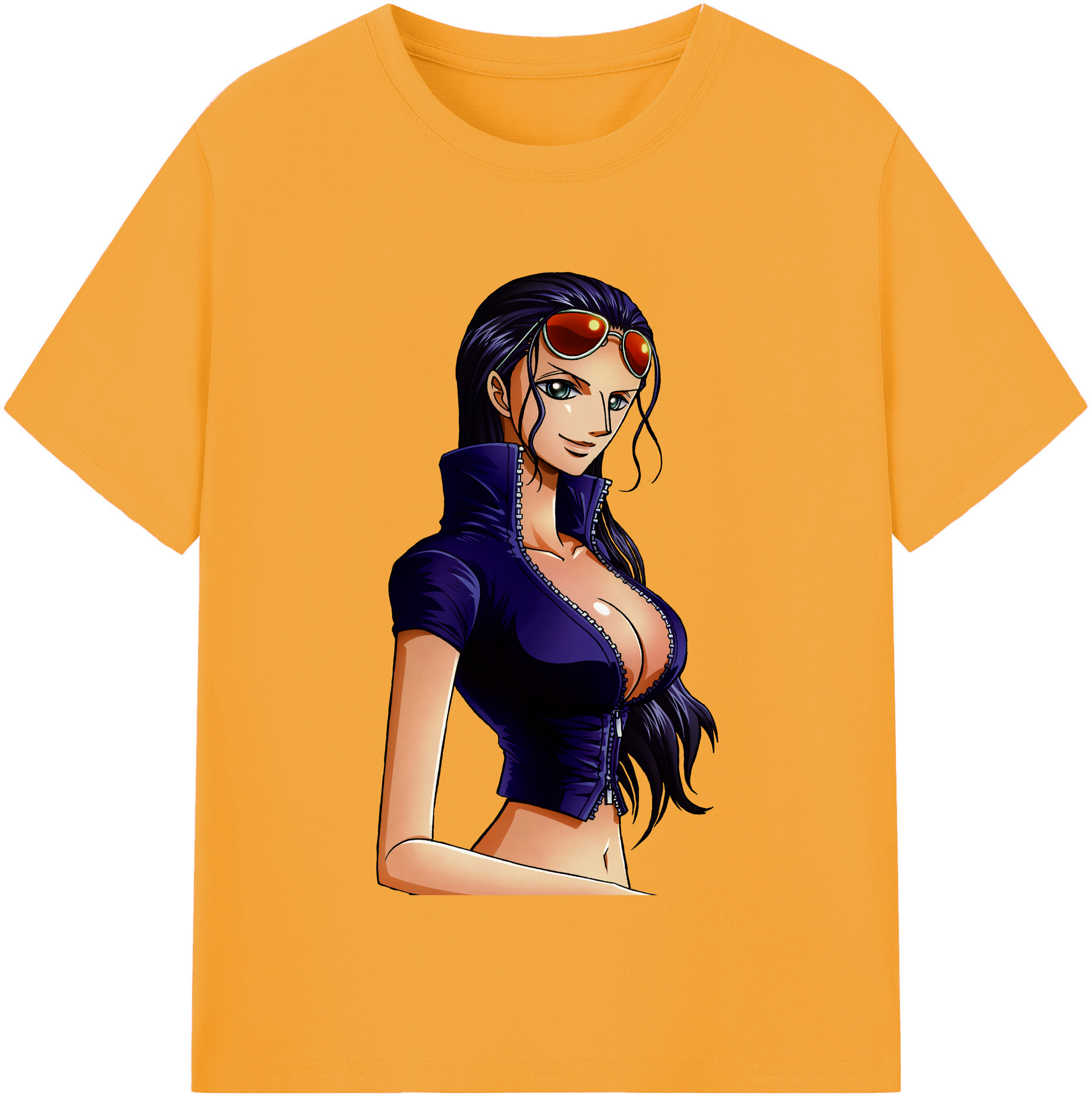 ワンピース ニコ・ロビン ONE PIECE Nico Robin 綿100％半袖Tシャツ（フロントプリント）