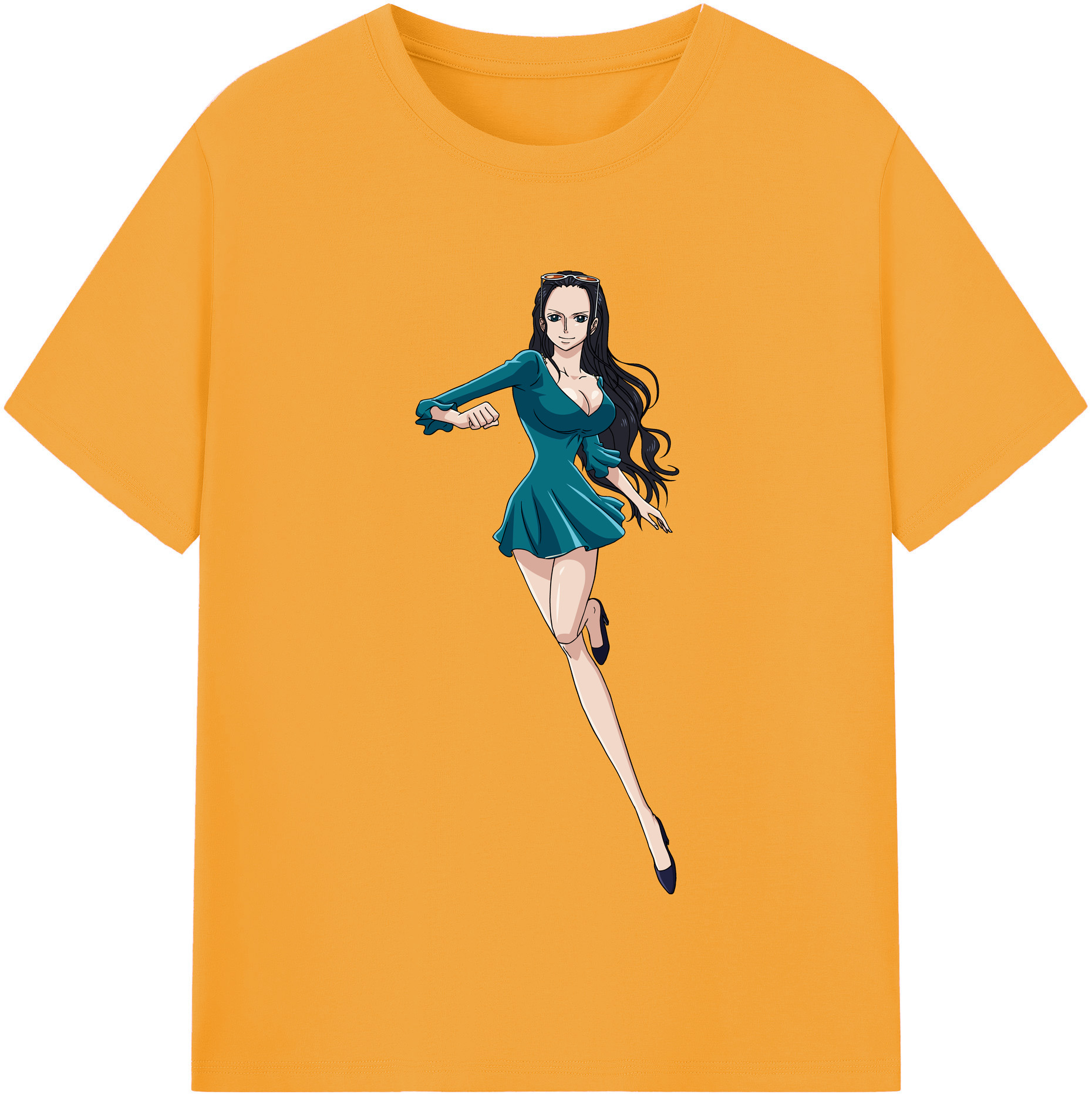 ワンピース ニコ・ロビン ONE PIECE Nico Robin 綿100％半袖Tシャツ（フロントプリント）