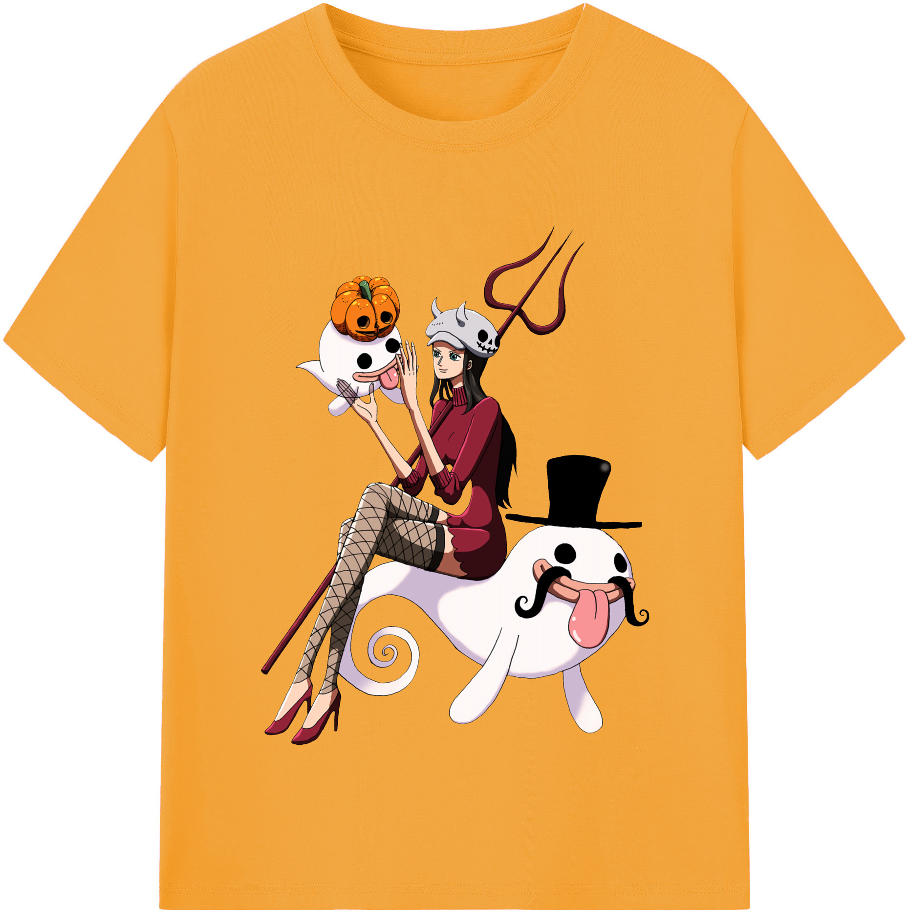 ワンピース ニコ・ロビン ONE PIECE Nico Robin 綿100％半袖Tシャツ（フロントプリント）