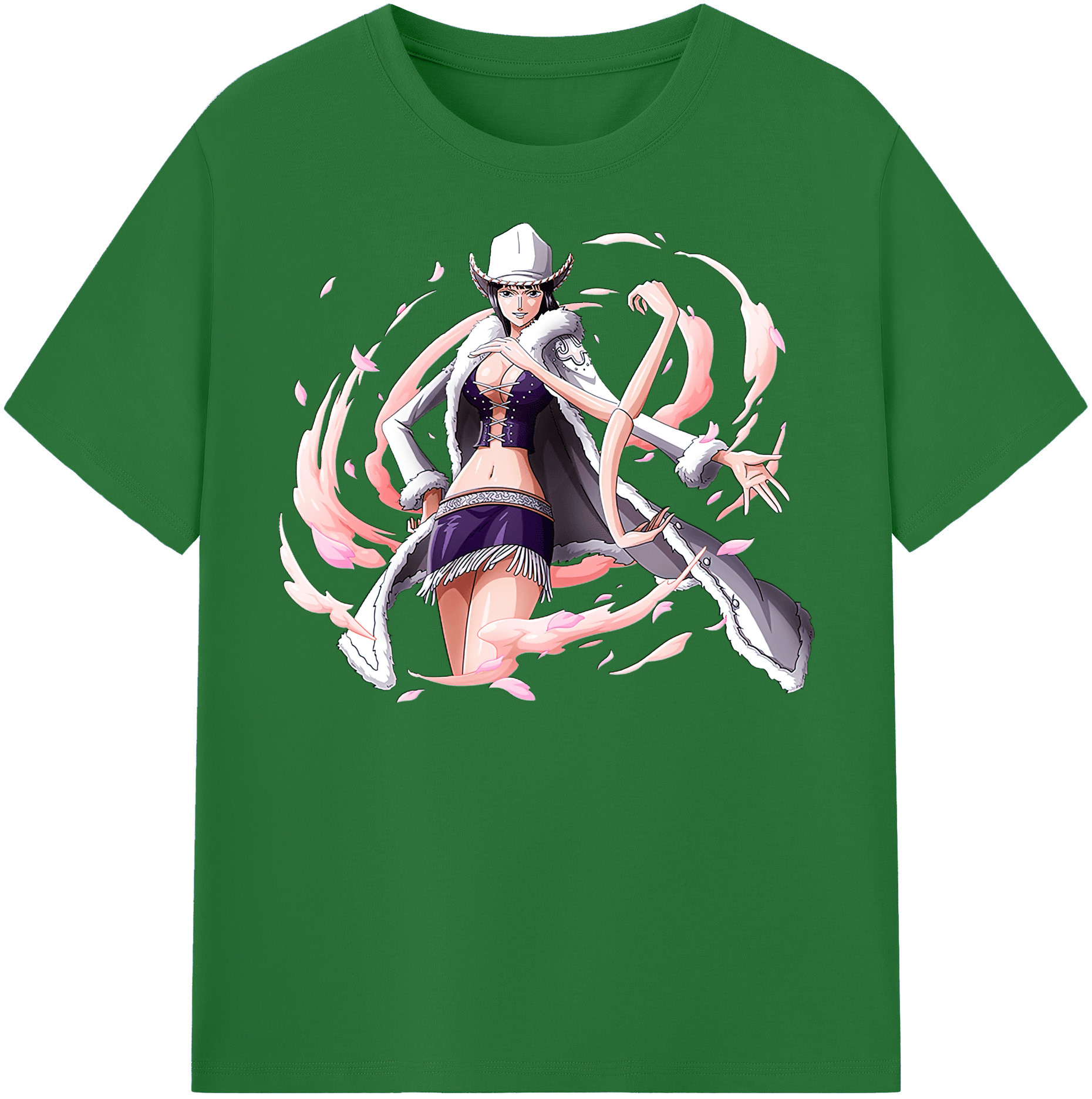 ワンピース ニコ・ロビン ONE PIECE Nico Robin 綿100％半袖Tシャツ（フロントプリント）