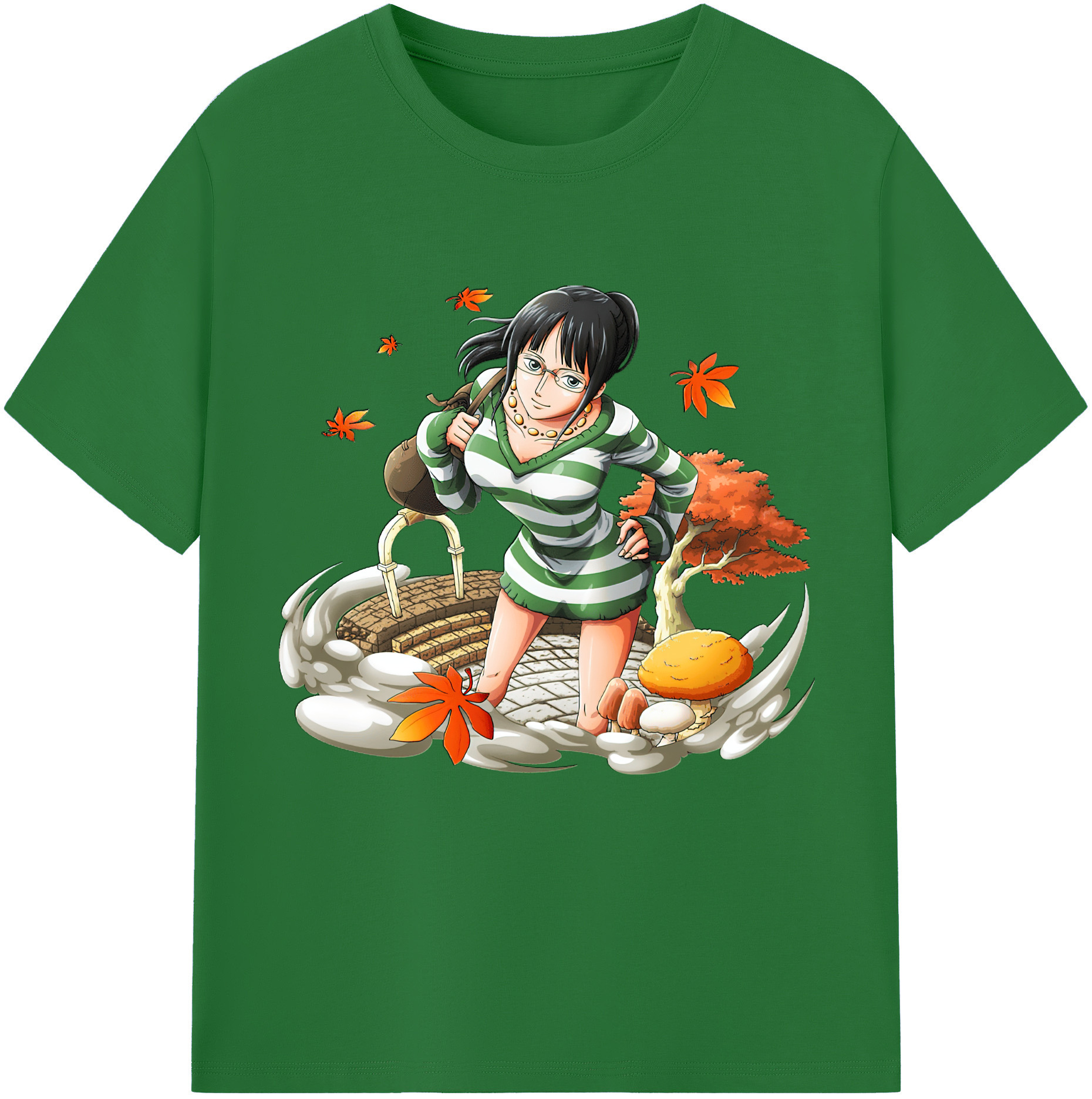 ワンピース ニコ・ロビン ONE PIECE Nico Robin 綿100％半袖Tシャツ（フロントプリント）