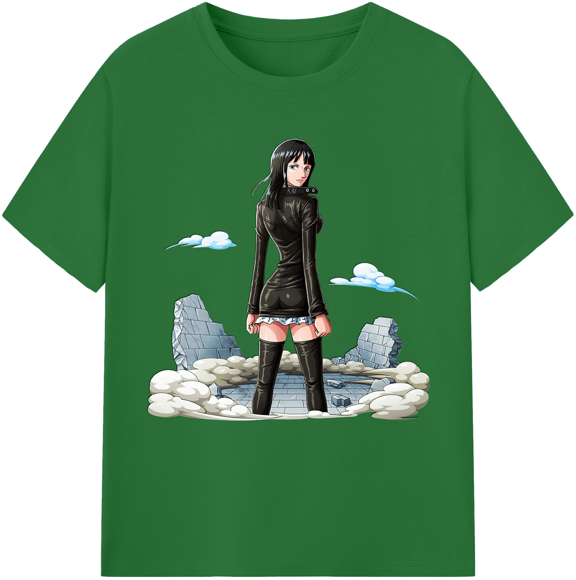 ワンピース ニコ・ロビン ONE PIECE Nico Robin 綿100％半袖Tシャツ（フロントプリント）