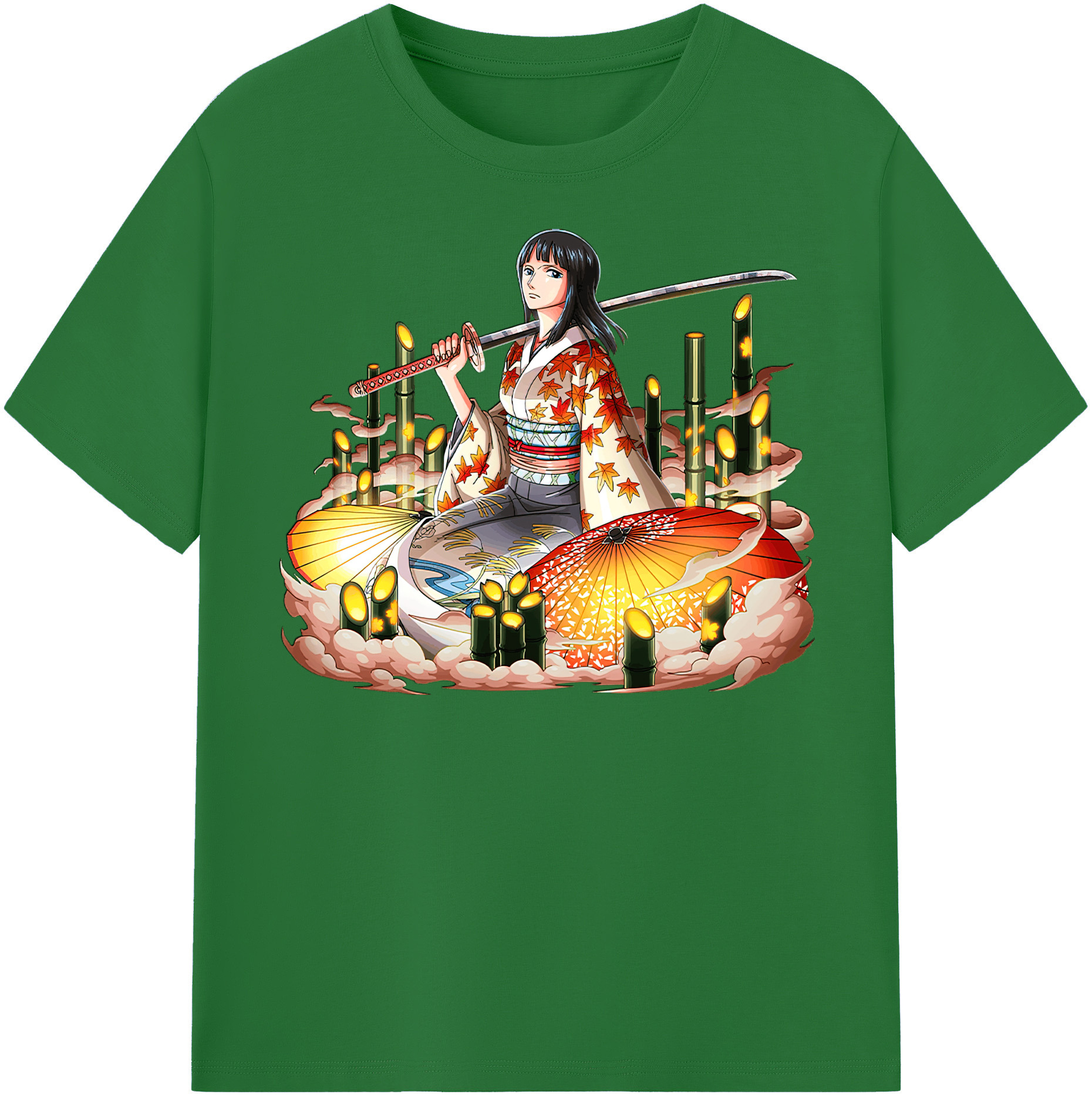 ワンピース ニコ・ロビン ONE PIECE Nico Robin 綿100％半袖Tシャツ（フロントプリント）