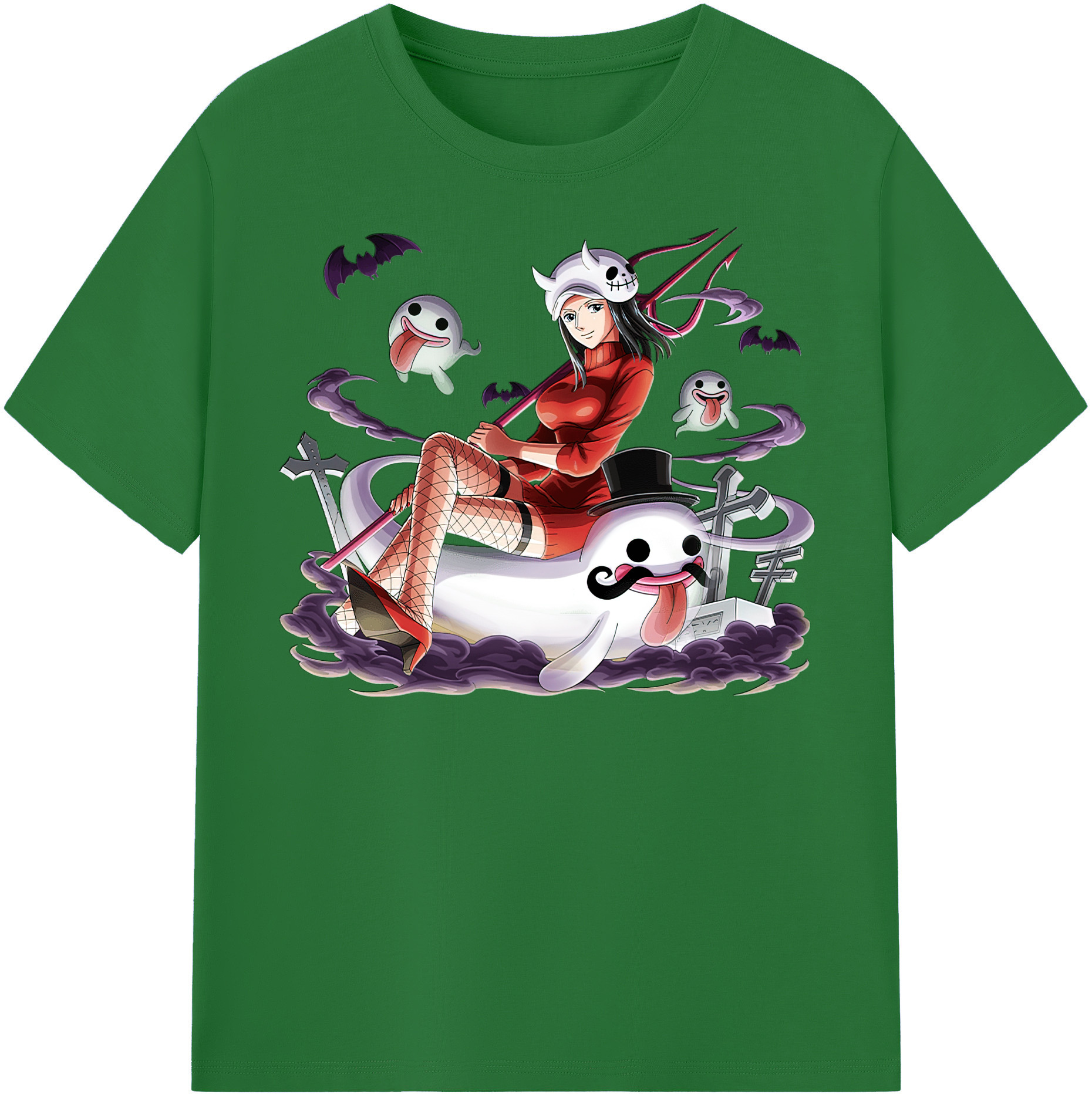 ワンピース ニコ・ロビン ONE PIECE Nico Robin 綿100％半袖Tシャツ（フロントプリント）