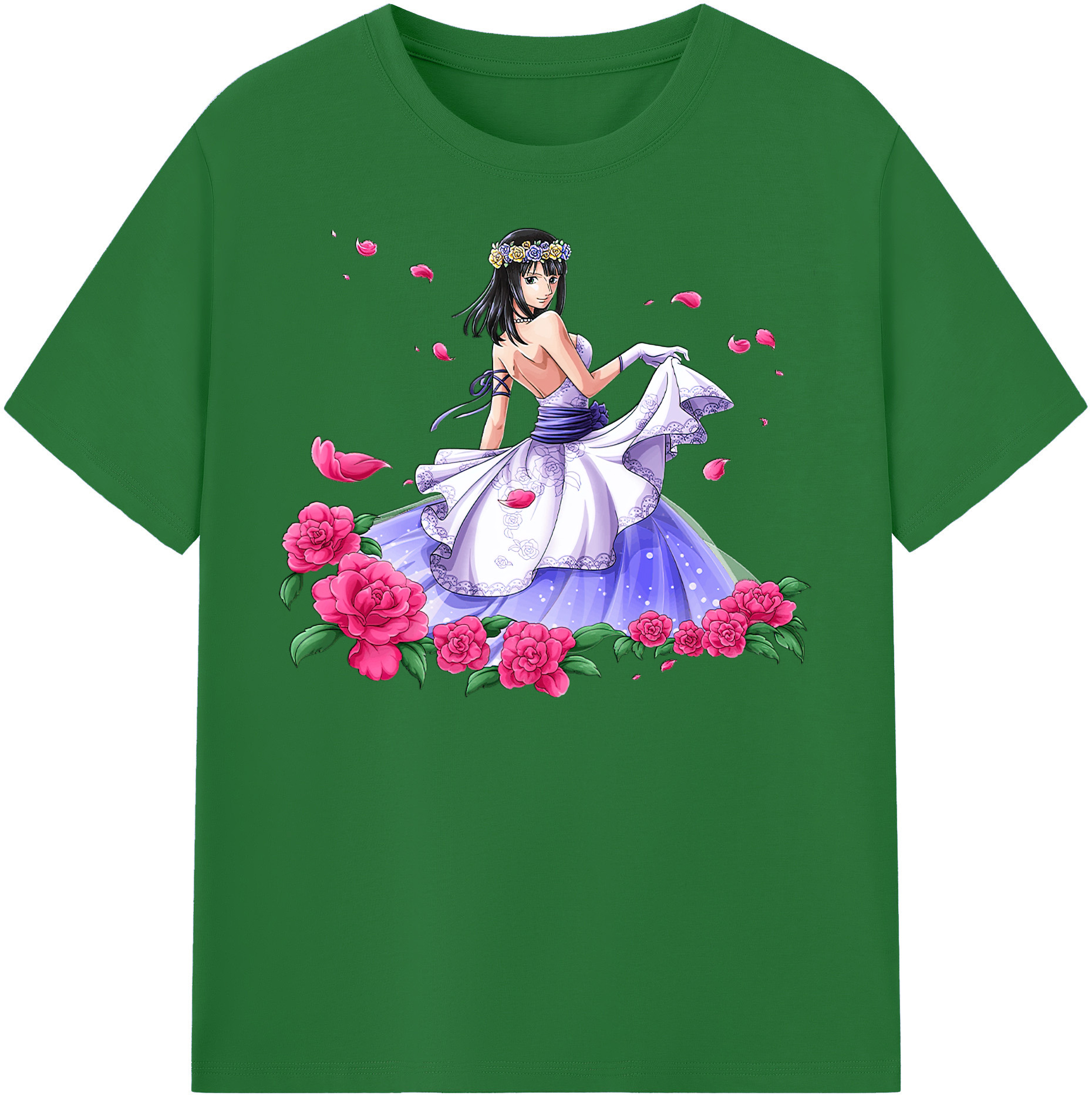 ワンピース ニコ・ロビン ONE PIECE Nico Robin 綿100％半袖Tシャツ（フロントプリント）