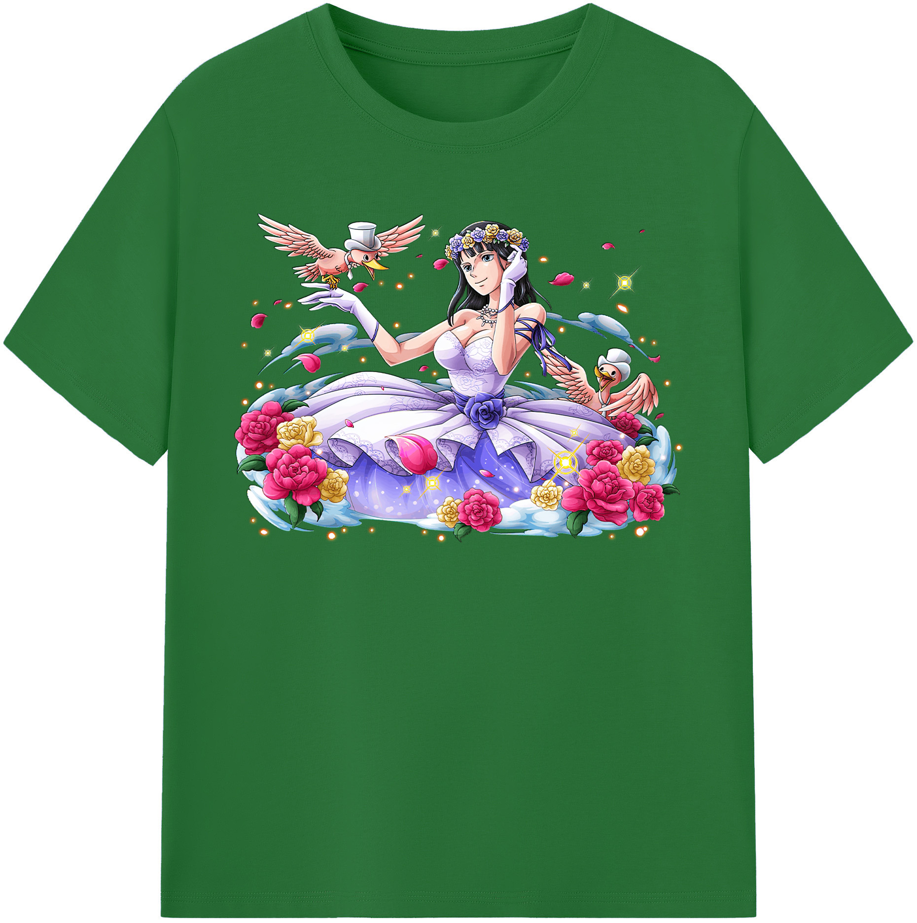 ワンピース ニコ・ロビン ONE PIECE Nico Robin 綿100％半袖Tシャツ（フロントプリント）