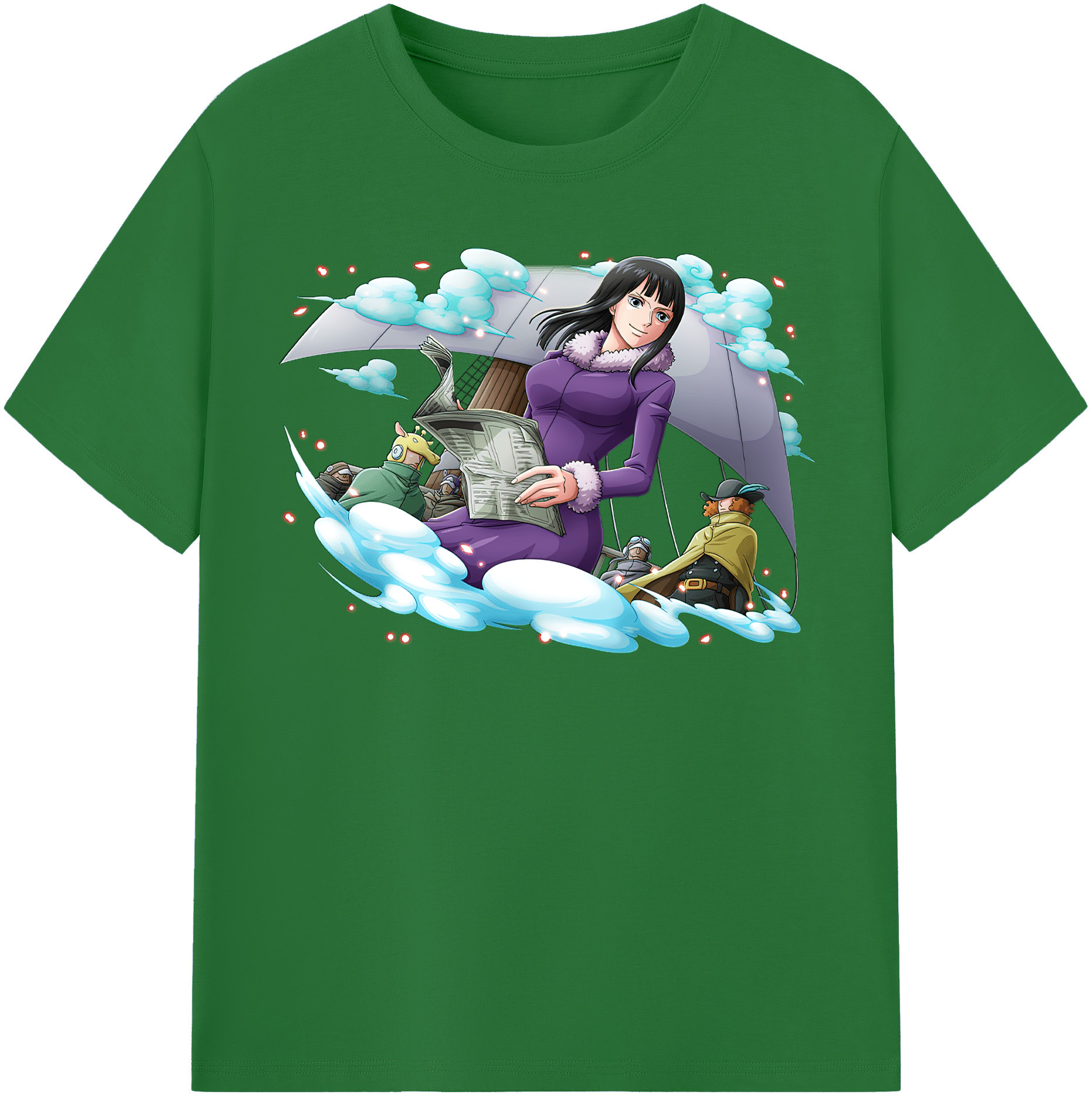 ワンピース ニコ・ロビン ONE PIECE Nico Robin 綿100％半袖Tシャツ（フロントプリント）