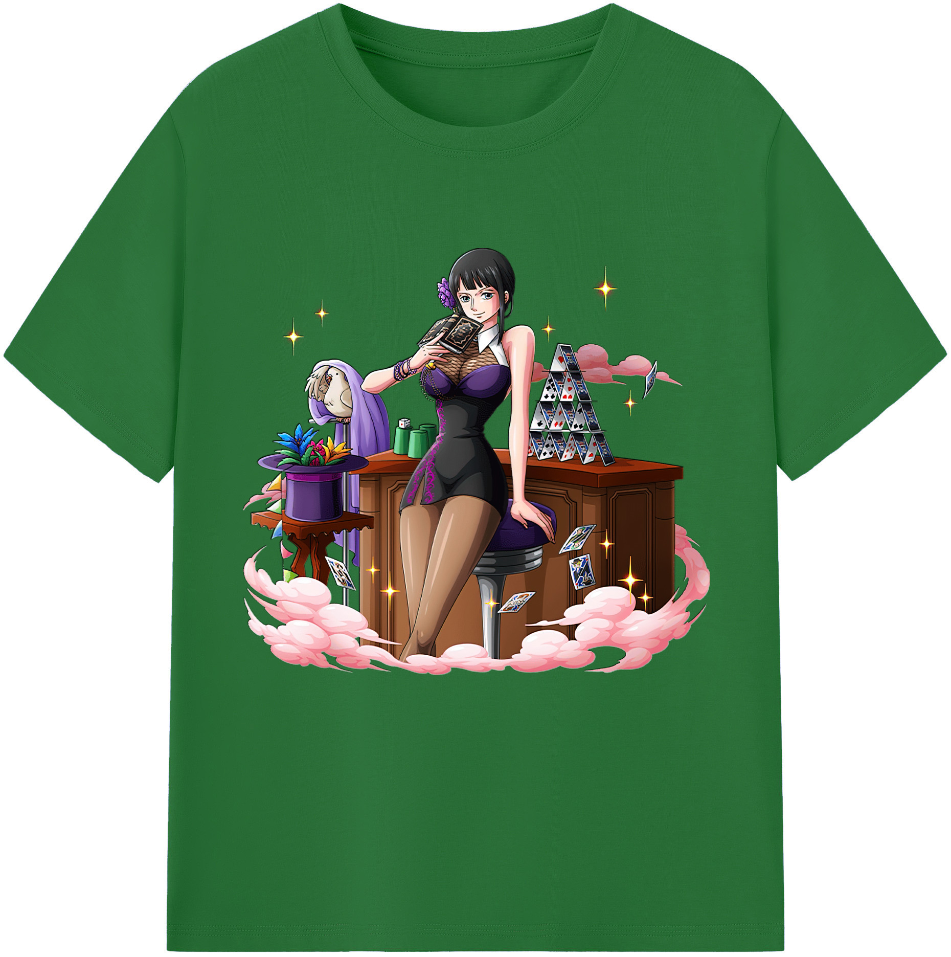 ワンピース ニコ・ロビン ONE PIECE Nico Robin 綿100％半袖Tシャツ（フロントプリント）