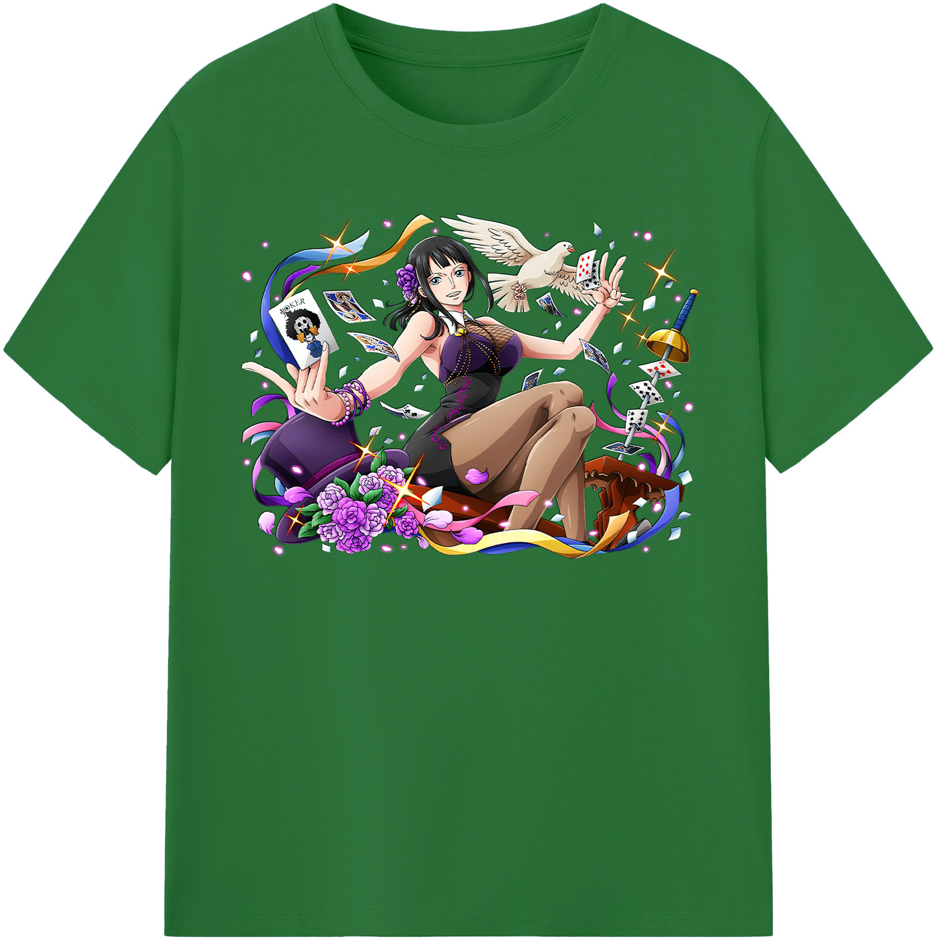 ワンピース ニコ・ロビン ONE PIECE Nico Robin 綿100％半袖Tシャツ（フロントプリント）