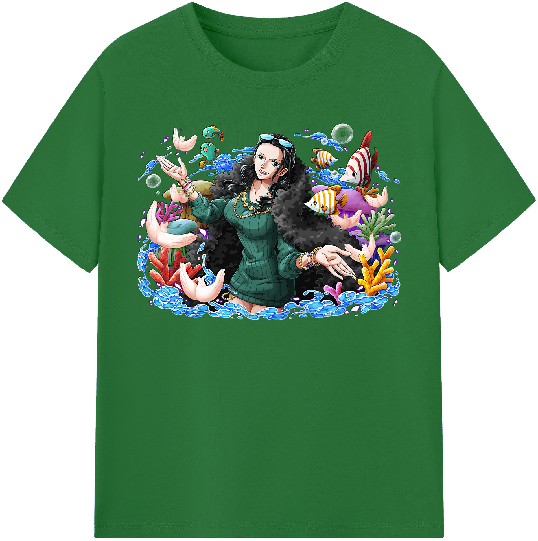 ワンピース ニコ・ロビン ONE PIECE Nico Robin 綿100％半袖Tシャツ（フロントプリント）
