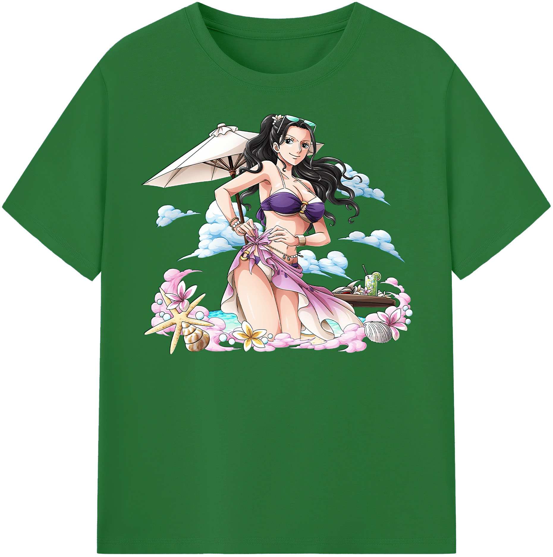 ワンピース ニコ・ロビン ONE PIECE Nico Robin 綿100％半袖Tシャツ（フロントプリント）