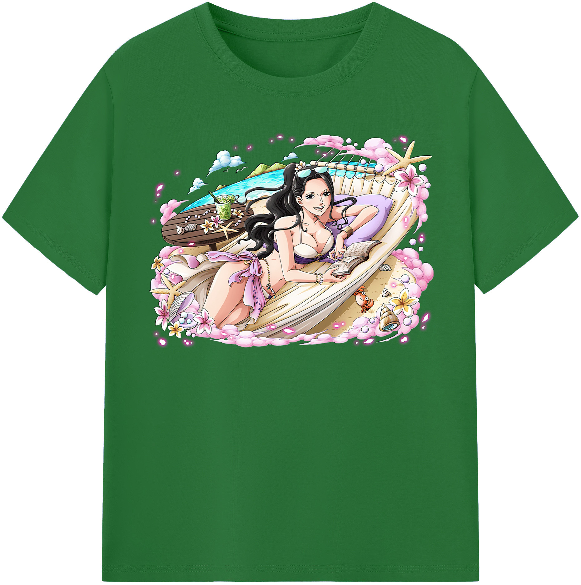 ワンピース ニコ・ロビン ONE PIECE Nico Robin 綿100％半袖Tシャツ（フロントプリント）