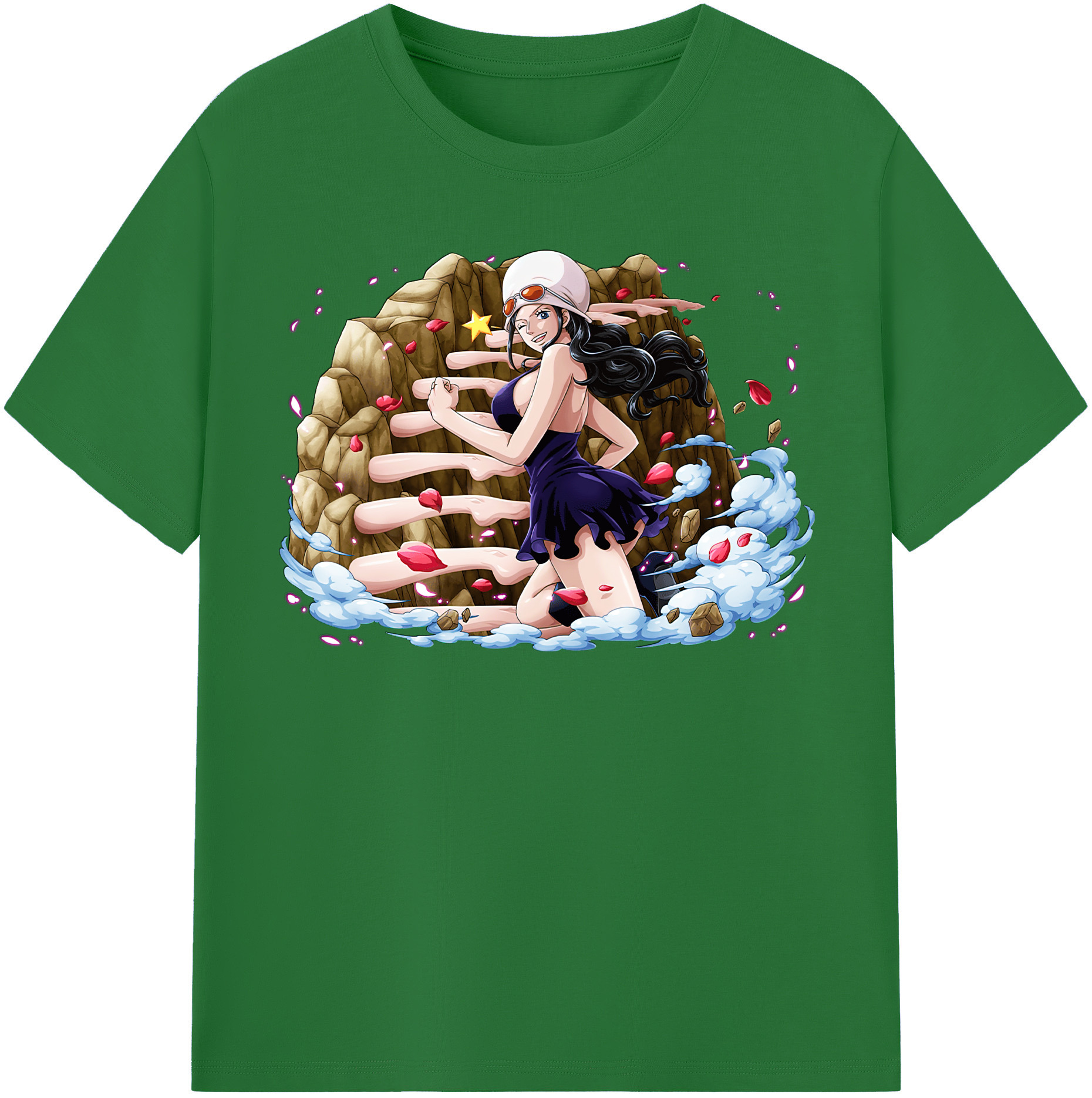 ワンピース ニコ・ロビン ONE PIECE Nico Robin 綿100％半袖Tシャツ（フロントプリント）