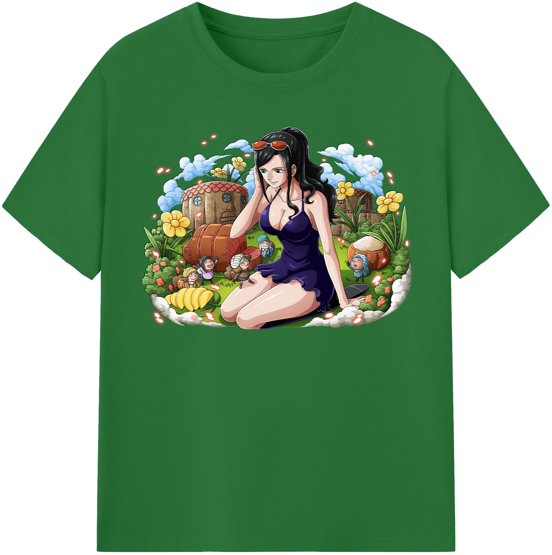 ワンピース ニコ・ロビン ONE PIECE Nico Robin 綿100％半袖Tシャツ（フロントプリント）