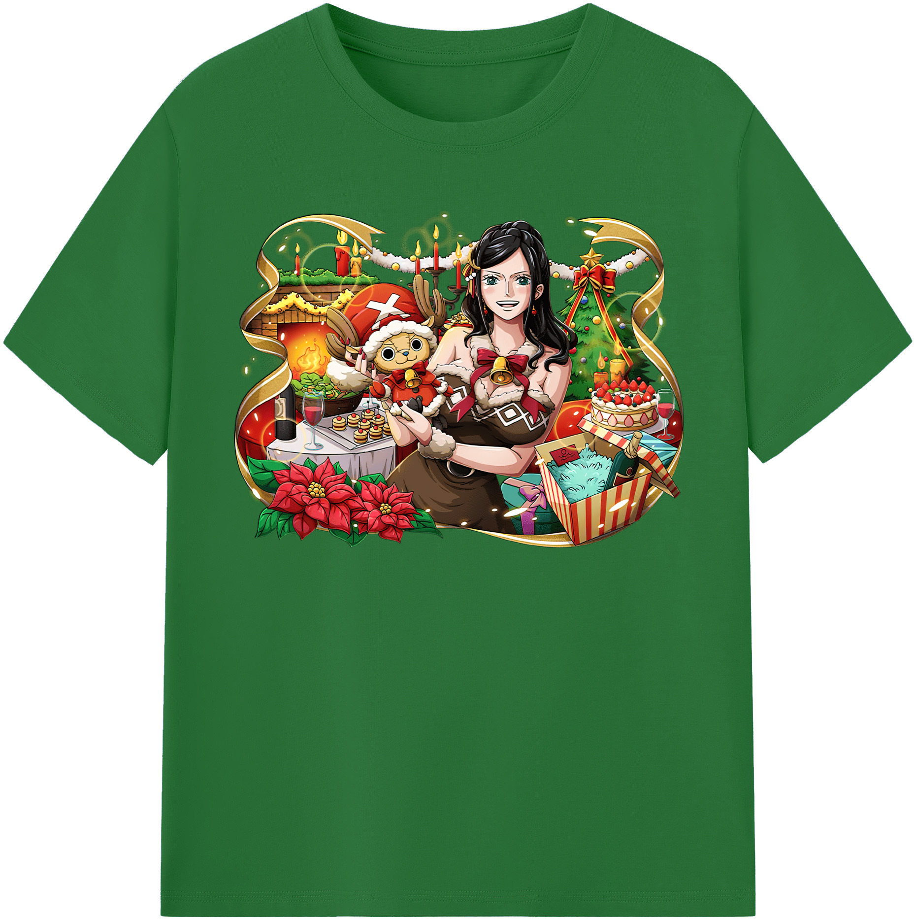ワンピース ニコ・ロビン ONE PIECE Nico Robin 綿100％半袖Tシャツ（フロントプリント）