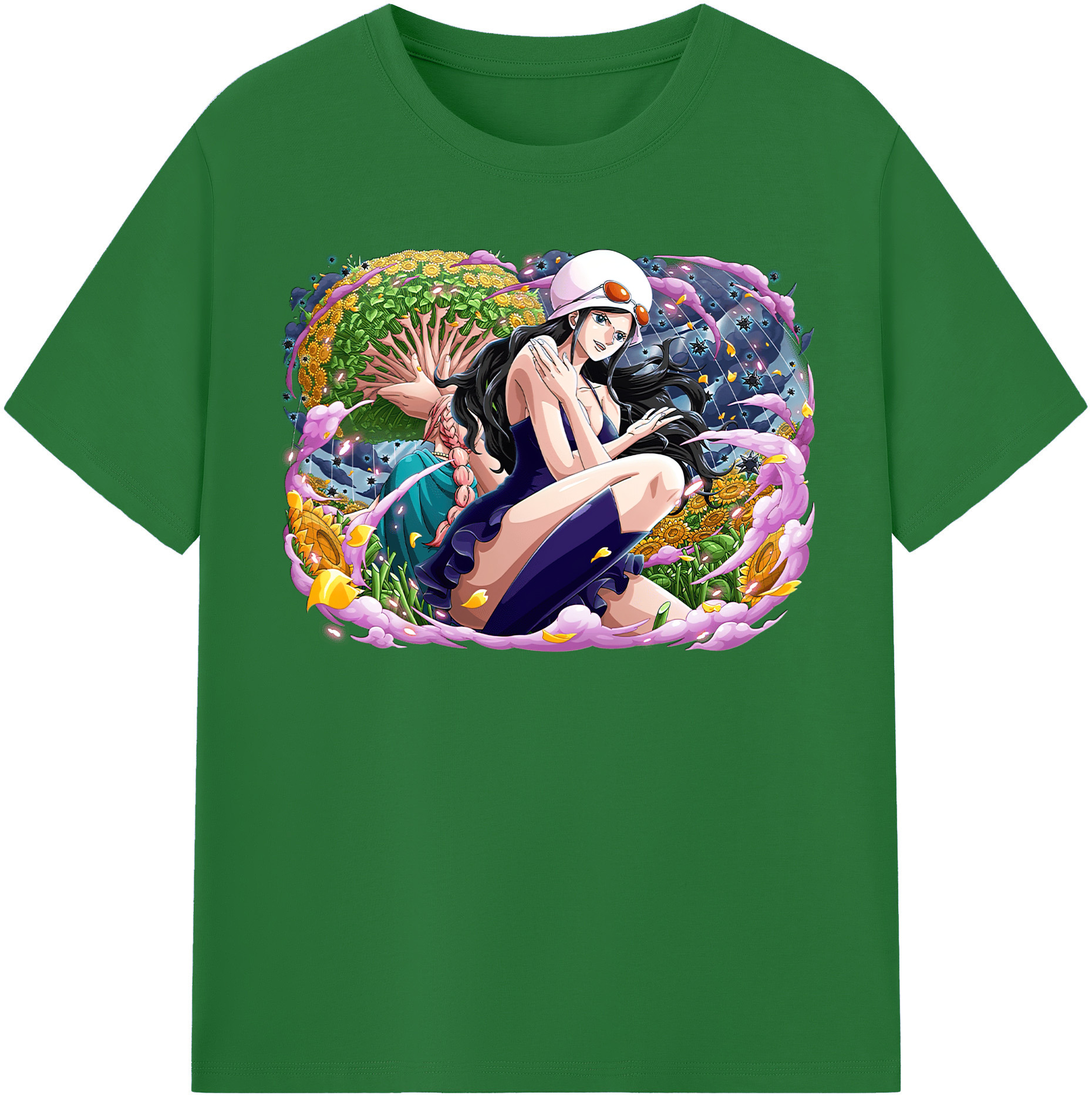 ワンピース ニコ・ロビン ONE PIECE Nico Robin 綿100％半袖Tシャツ（フロントプリント）