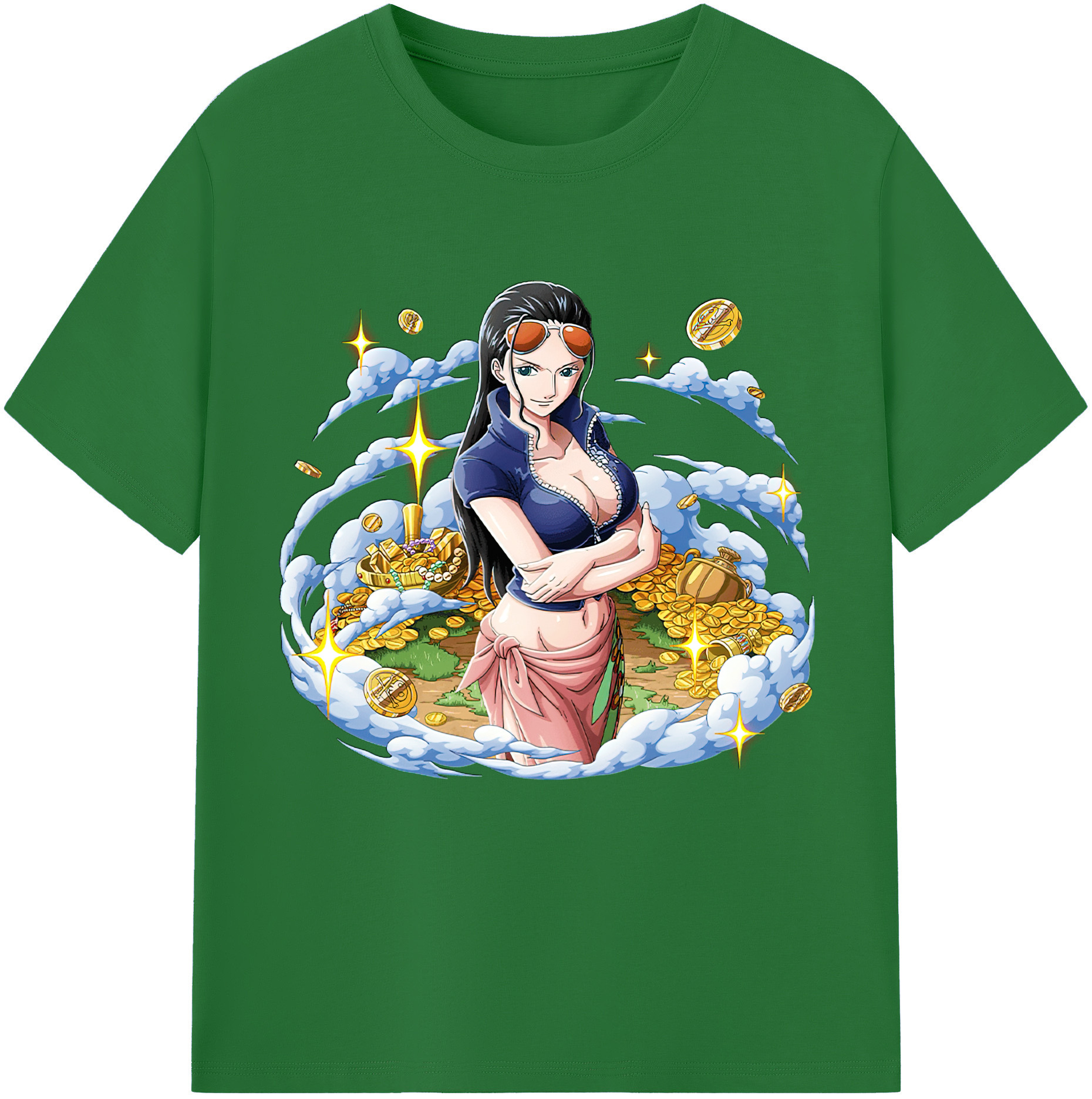 ワンピース ニコ・ロビン ONE PIECE Nico Robin 綿100％半袖Tシャツ（フロントプリント）
