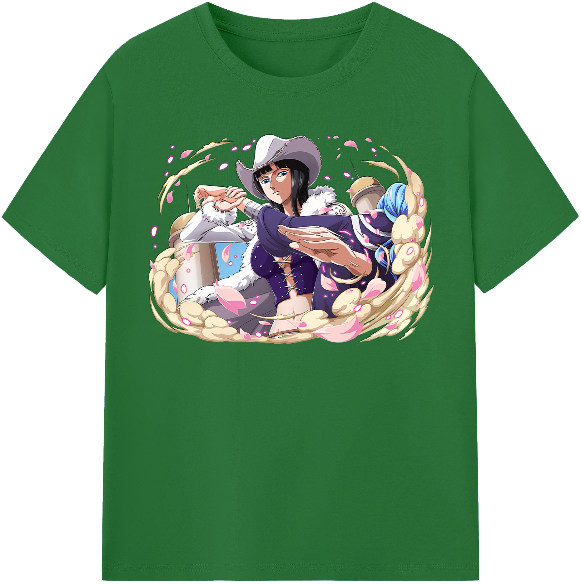 ワンピース ニコ・ロビン ONE PIECE Nico Robin 綿100％半袖Tシャツ（フロントプリント）