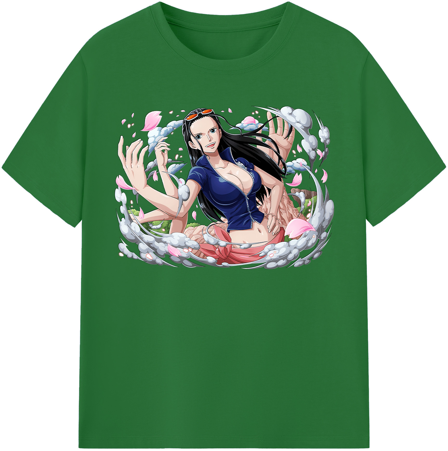ワンピース ニコ・ロビン ONE PIECE Nico Robin 綿100％半袖Tシャツ（フロントプリント）