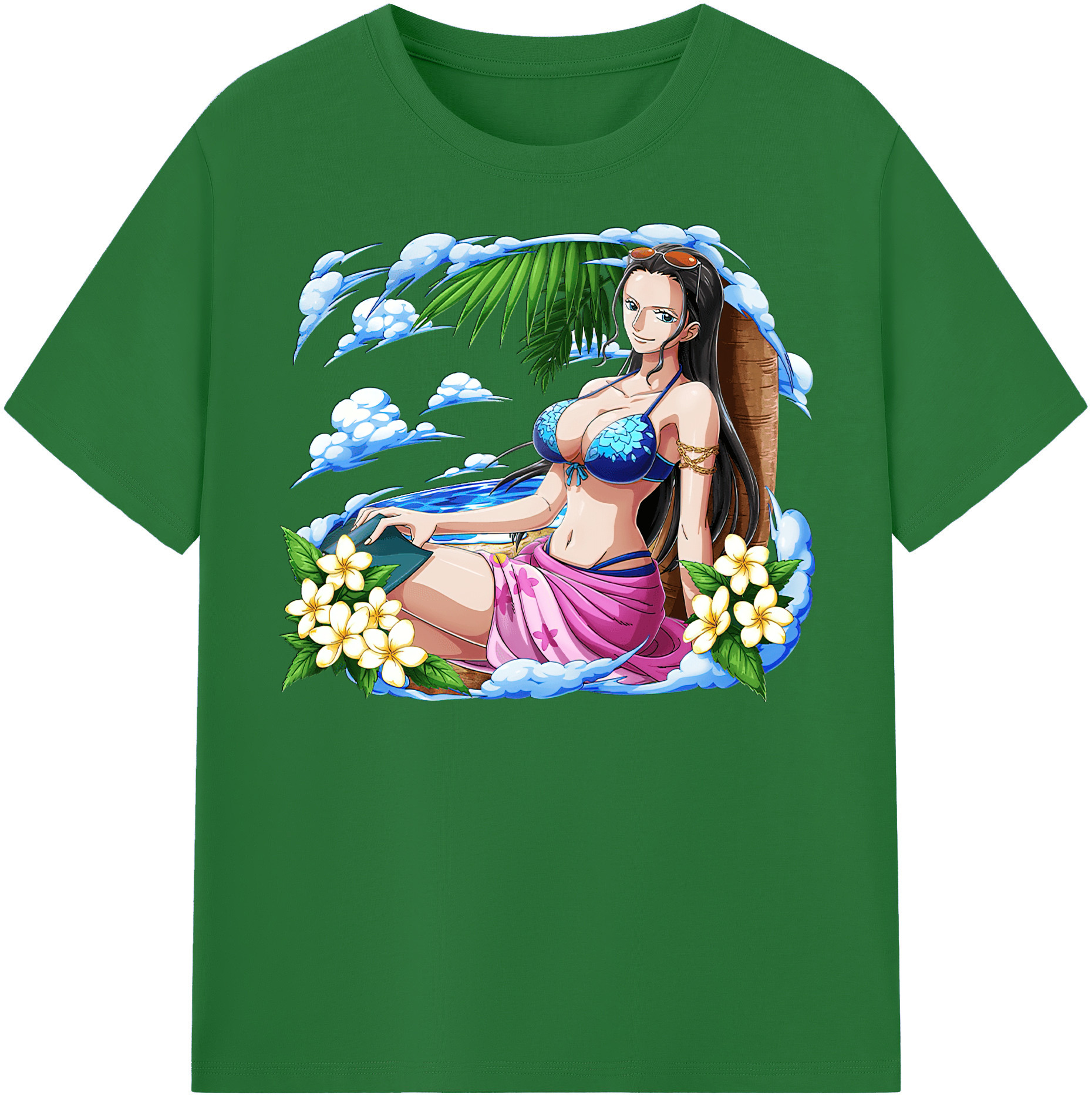 ワンピース ニコ・ロビン ONE PIECE Nico Robin 綿100％半袖Tシャツ（フロントプリント）