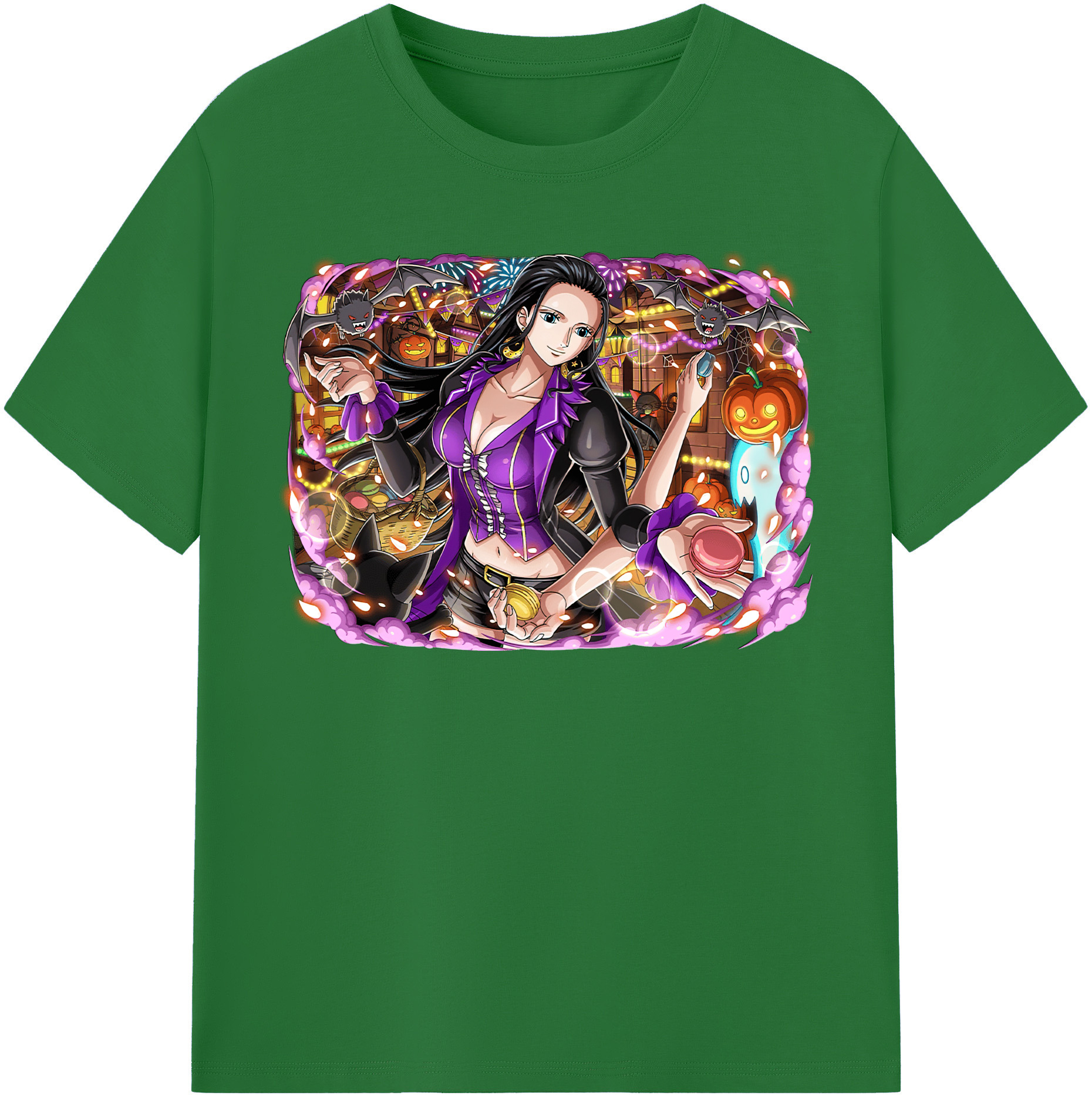 ワンピース ニコ・ロビン ONE PIECE Nico Robin 綿100％半袖Tシャツ（フロントプリント）