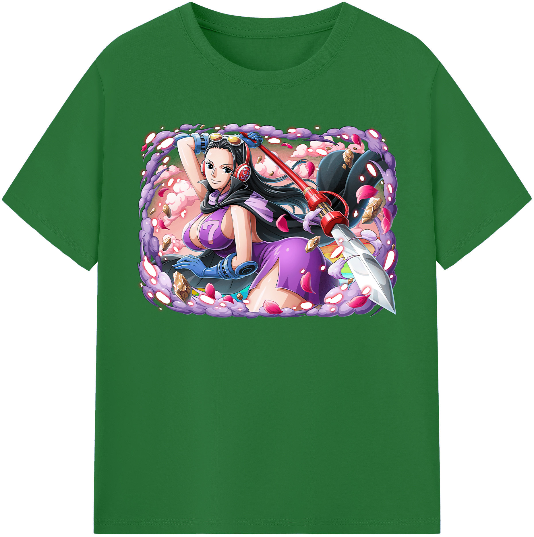 ワンピース ニコ・ロビン ONE PIECE Nico Robin 綿100％半袖Tシャツ（フロントプリント）