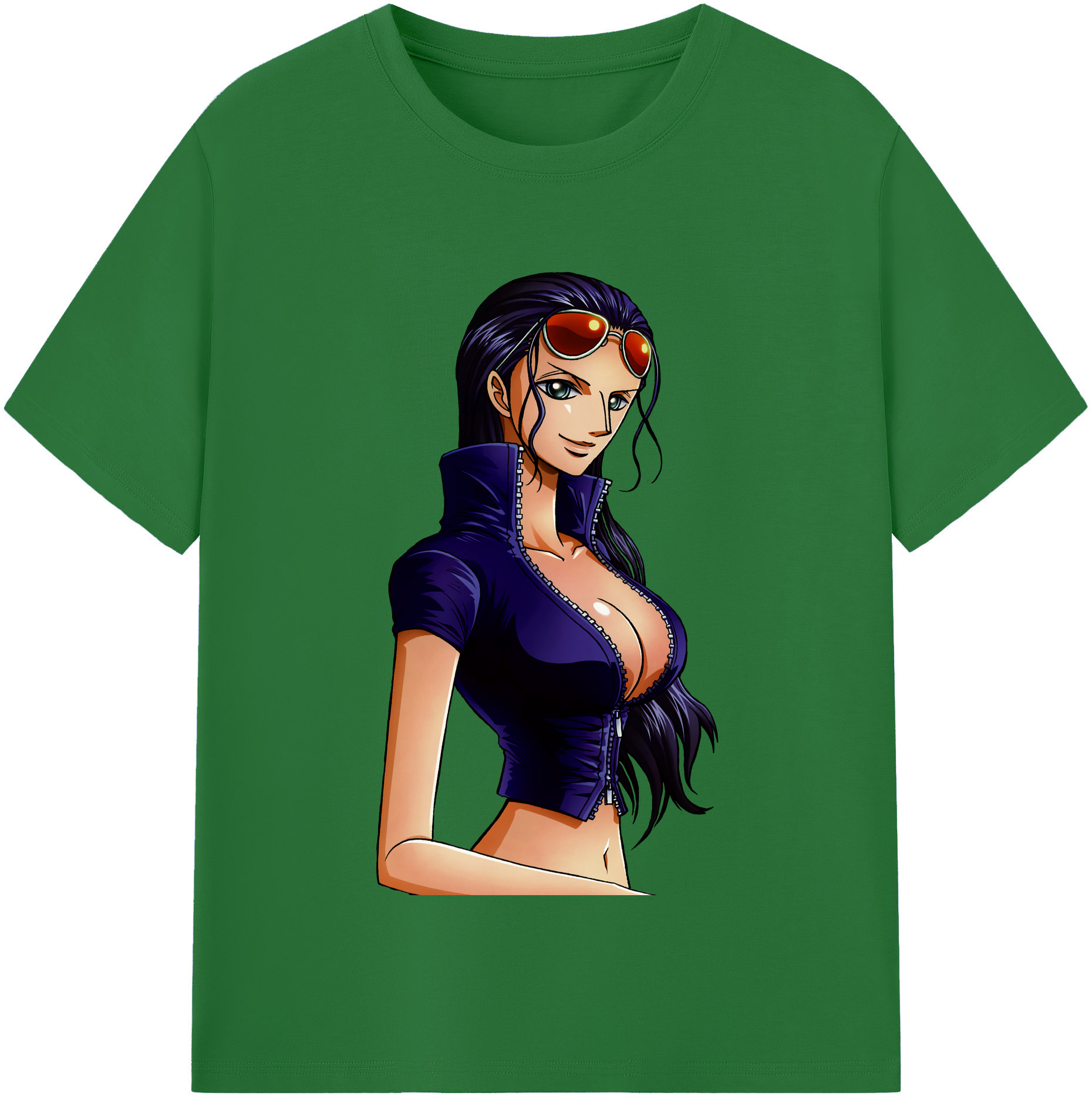 ワンピース ニコ・ロビン ONE PIECE Nico Robin 綿100％半袖Tシャツ（フロントプリント）