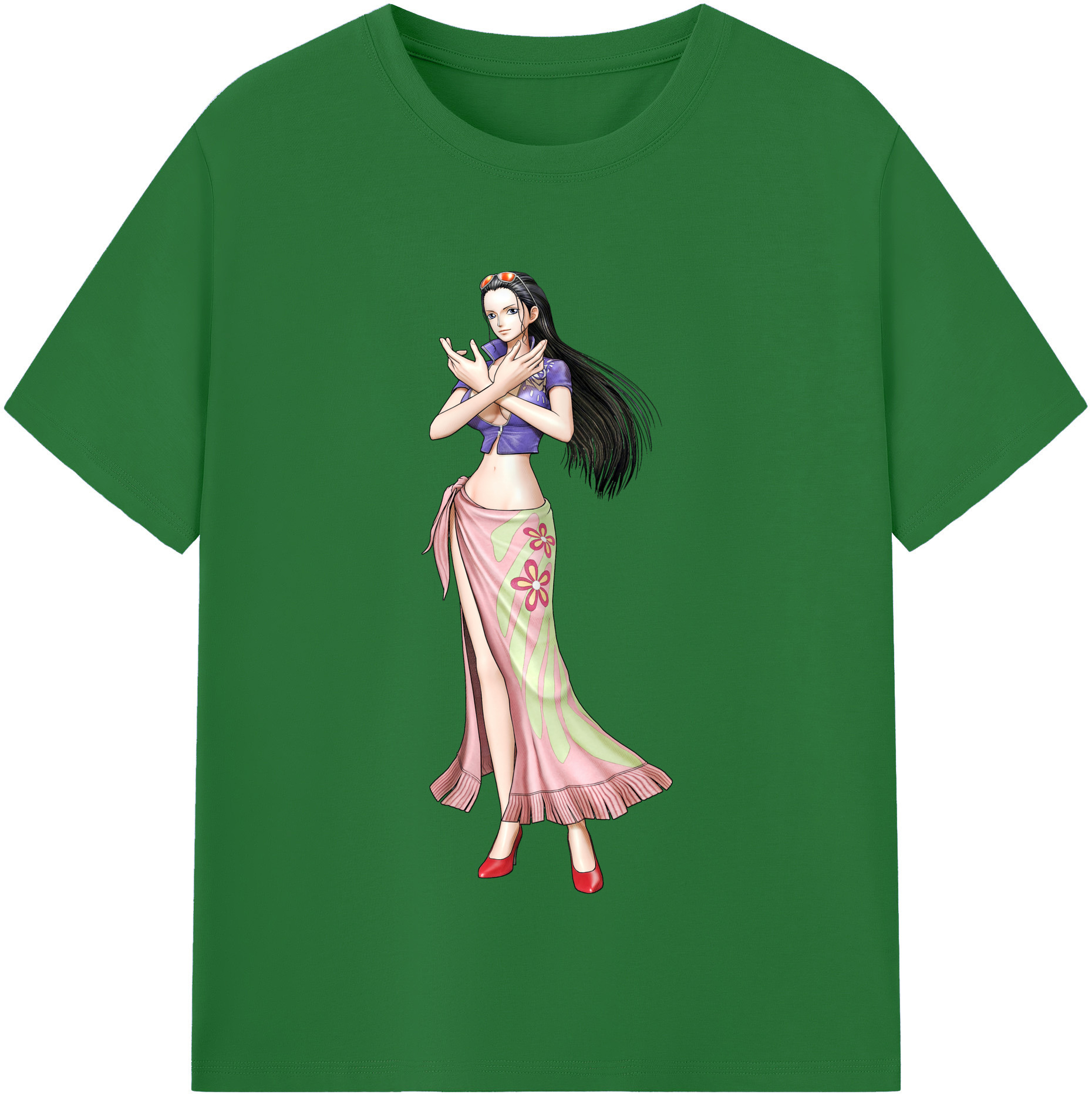ワンピース ニコ・ロビン ONE PIECE Nico Robin 綿100％半袖Tシャツ（フロントプリント）
