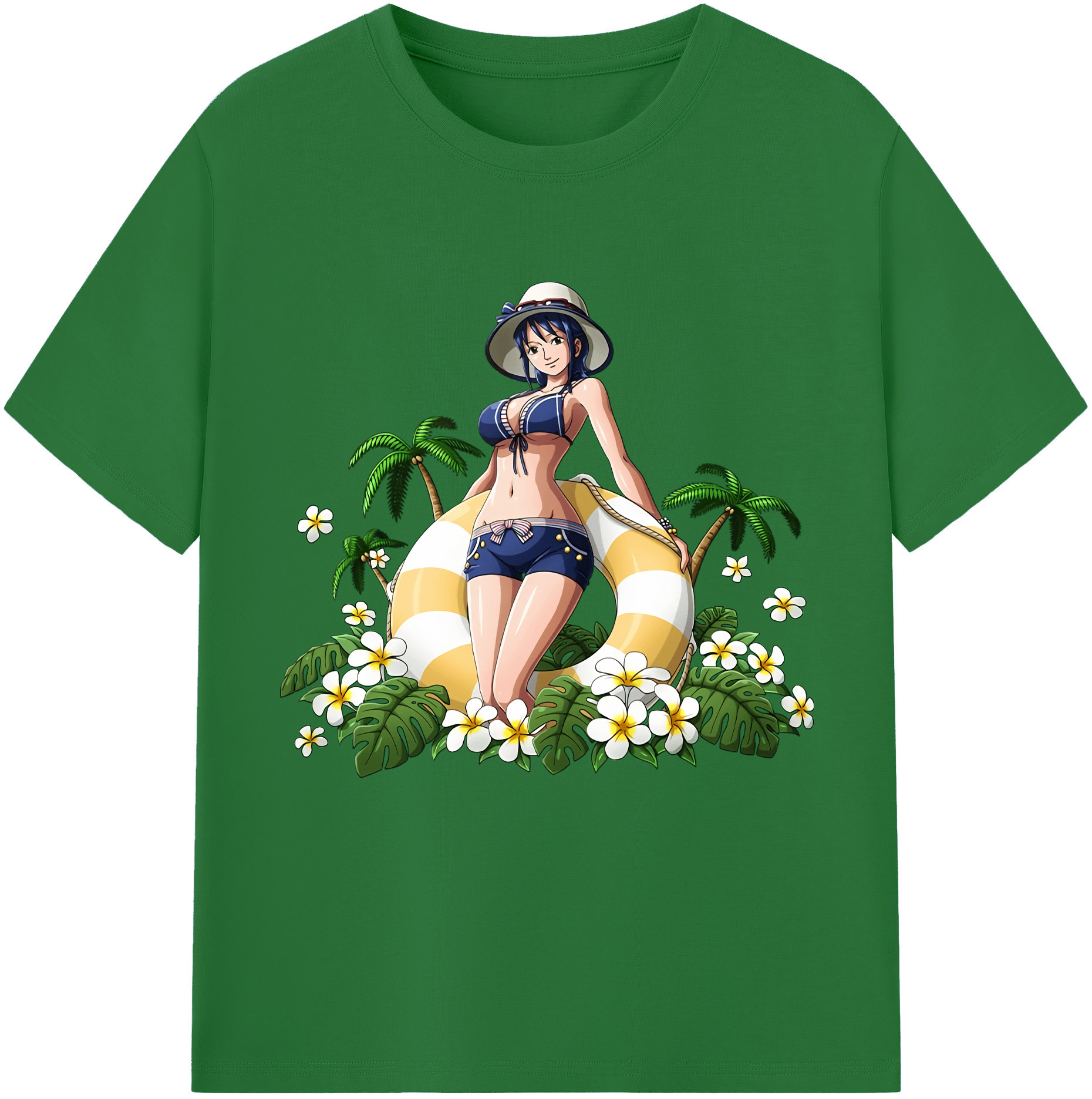 ワンピース ニコ・ロビン ONE PIECE Nico Robin 綿100％半袖Tシャツ（フロントプリント）