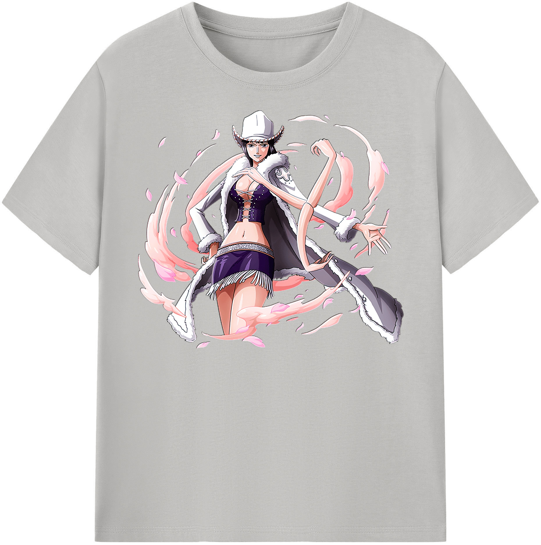 ワンピース ニコ・ロビン ONE PIECE Nico Robin 綿100％半袖Tシャツ（フロントプリント）