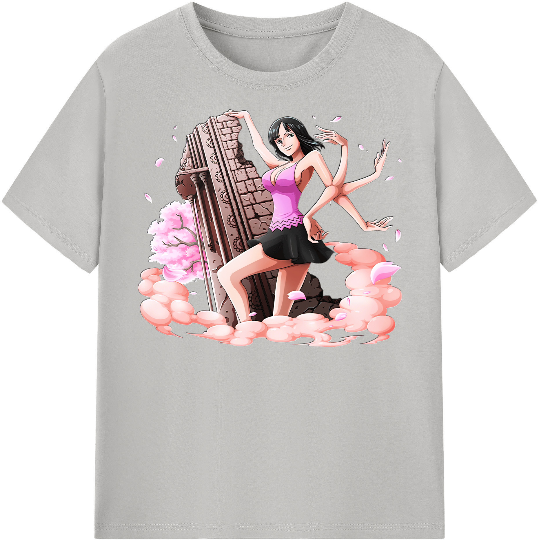 ワンピース ニコ・ロビン ONE PIECE Nico Robin 綿100％半袖Tシャツ（フロントプリント）