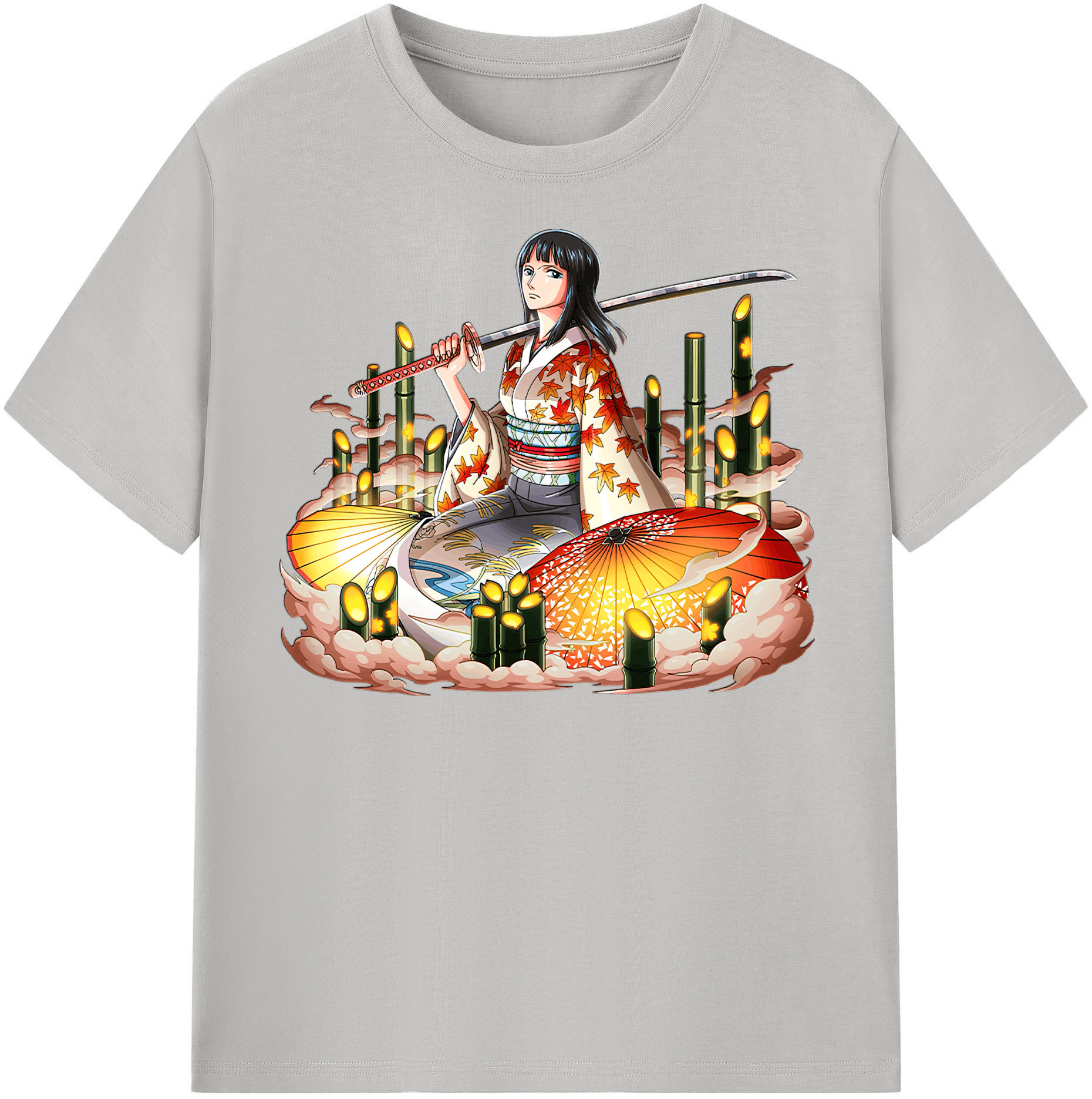 ワンピース ニコ・ロビン ONE PIECE Nico Robin 綿100％半袖Tシャツ（フロントプリント）