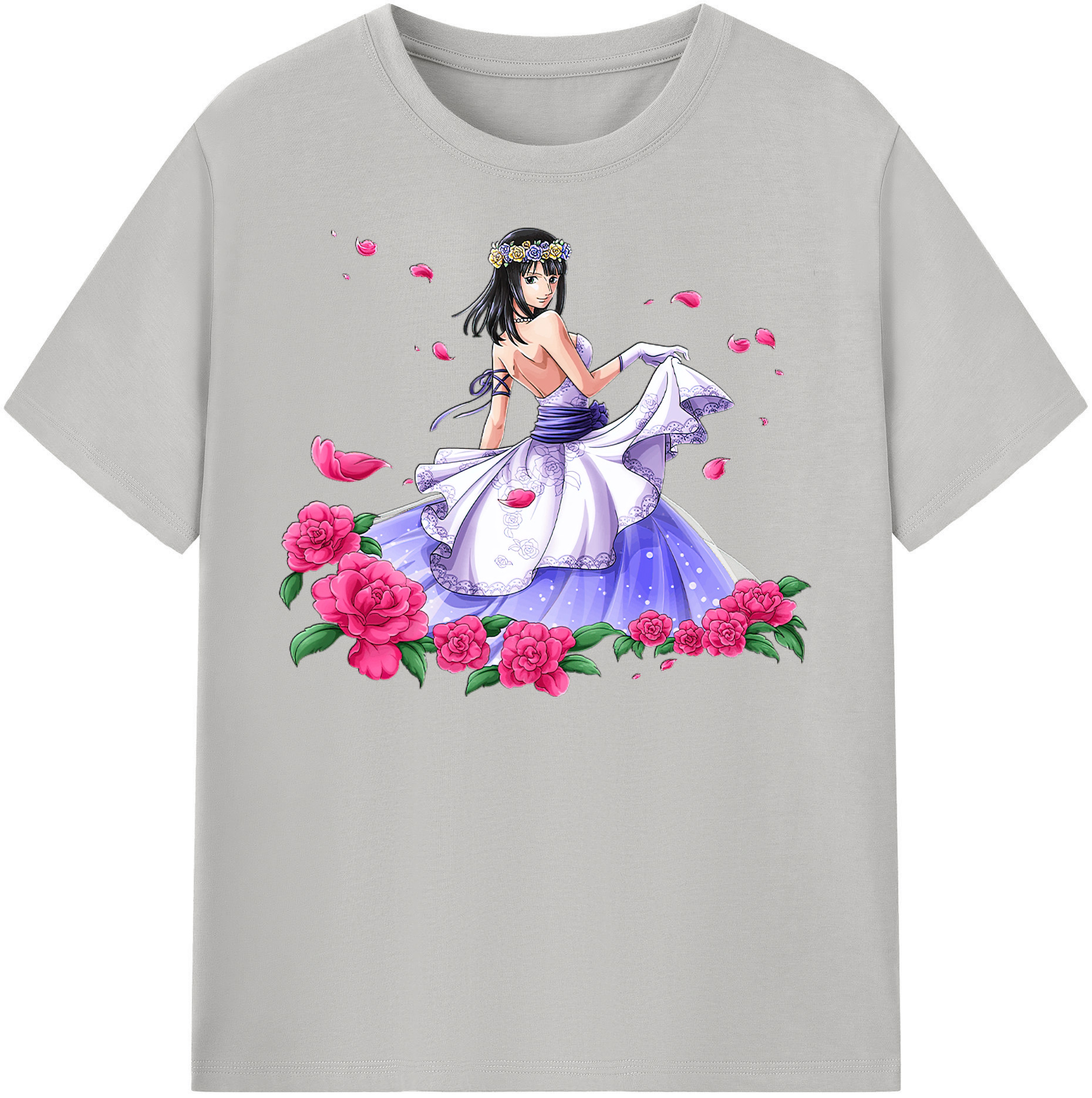 ワンピース ニコ・ロビン ONE PIECE Nico Robin 綿100％半袖Tシャツ（フロントプリント）