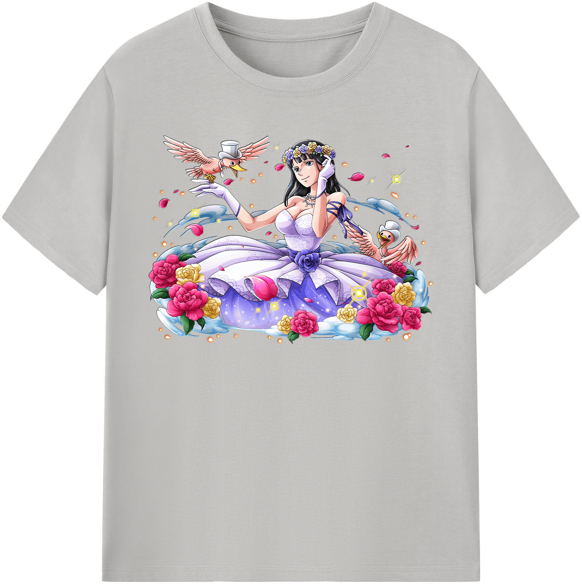 ワンピース ニコ・ロビン ONE PIECE Nico Robin 綿100％半袖Tシャツ（フロントプリント）