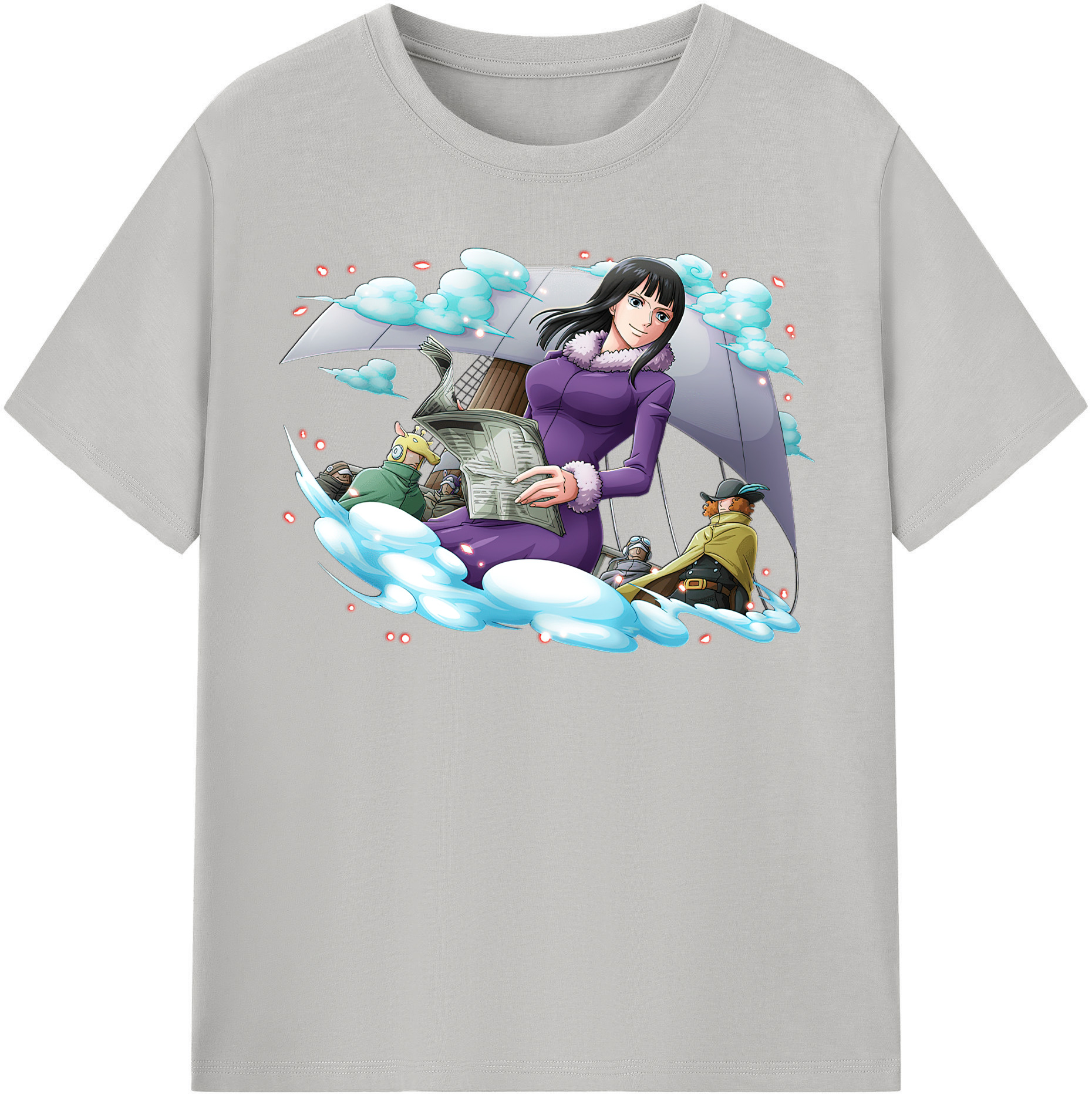 ワンピース ニコ・ロビン ONE PIECE Nico Robin 綿100％半袖Tシャツ（フロントプリント）