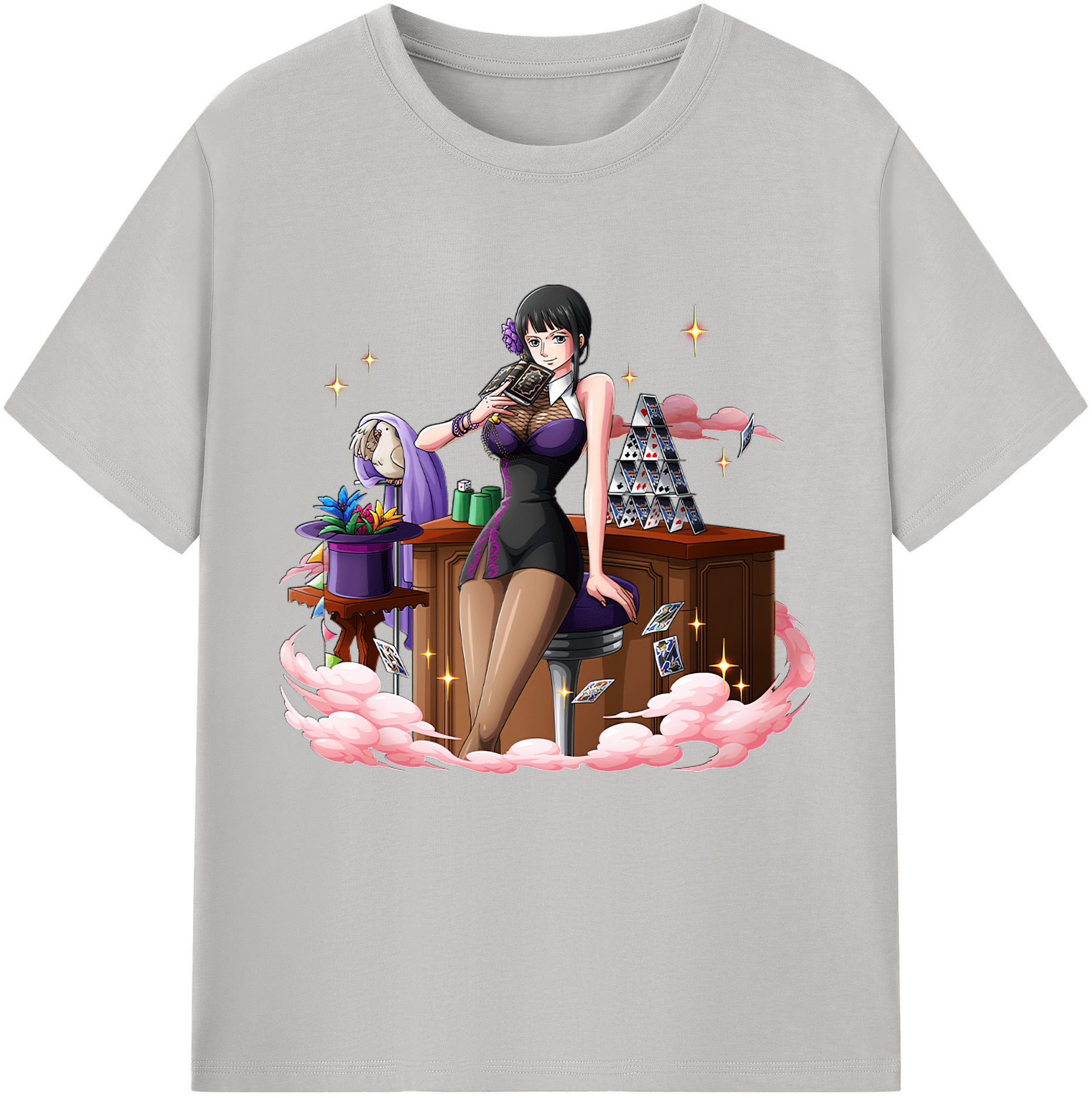 ワンピース ニコ・ロビン ONE PIECE Nico Robin 綿100％半袖Tシャツ（フロントプリント）