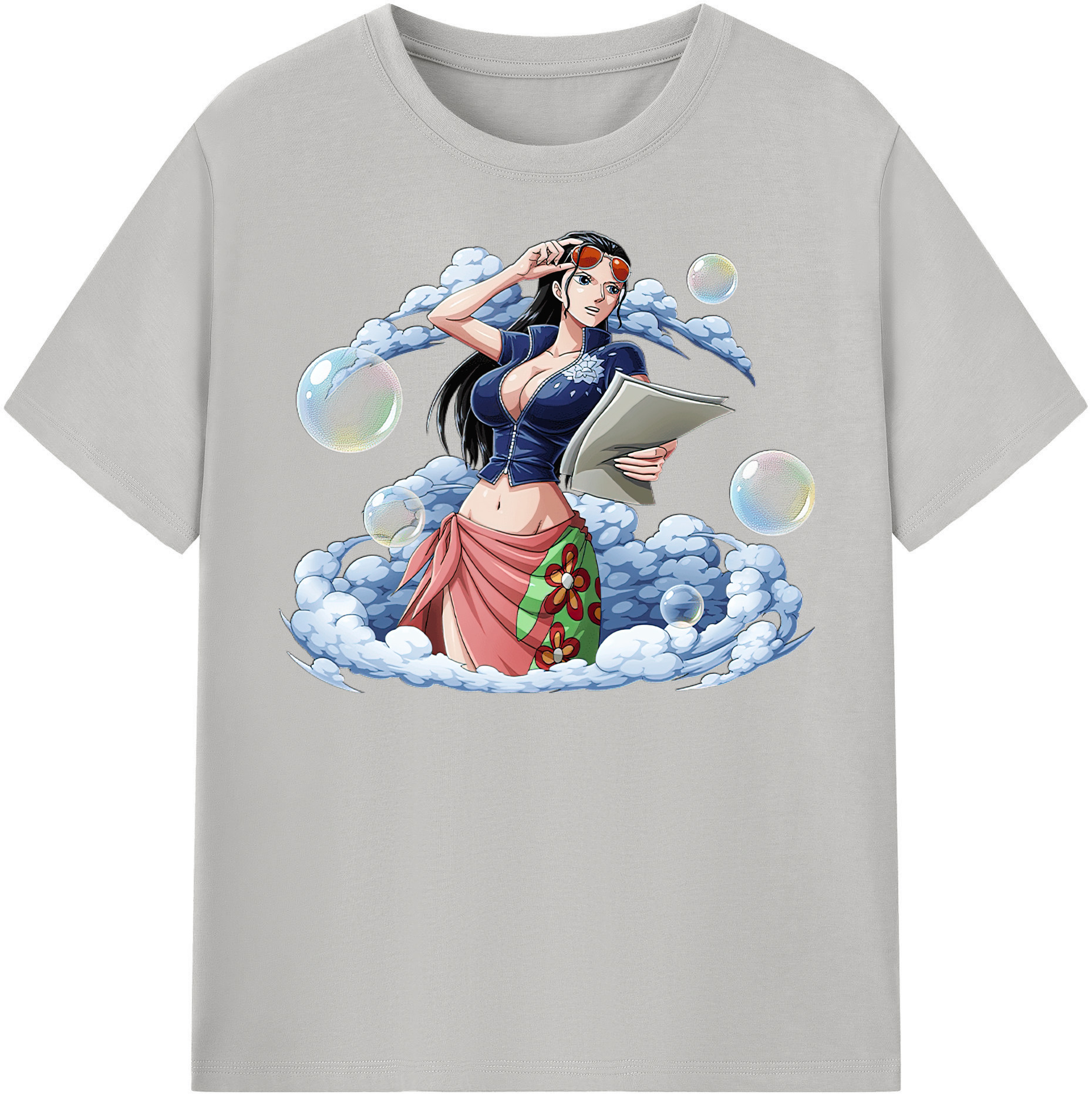 ワンピース ニコ・ロビン ONE PIECE Nico Robin 綿100％半袖Tシャツ（フロントプリント）